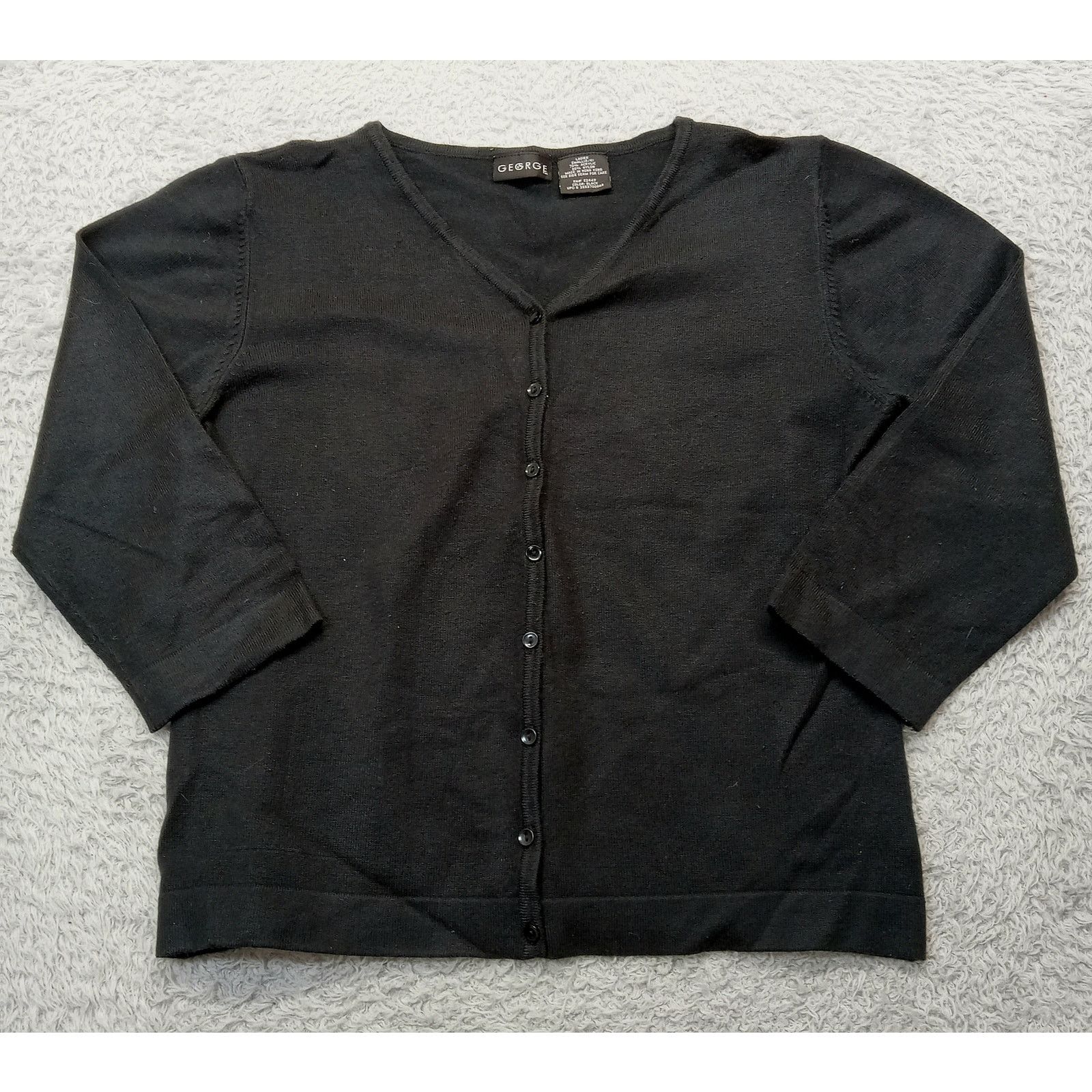 George Vintage George Cardigan Sweater S Women's Long Sleeve Black Size S / US 4 / IT 40 - 1 Thumbnail