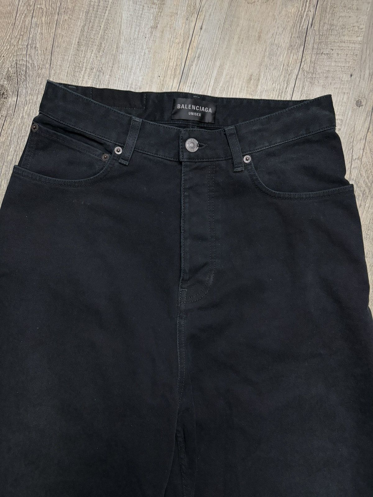 Balenciaga Balenciaga FW23’ Washed Black Baggy Denim Size US 30 / EU 46 - 4 Thumbnail