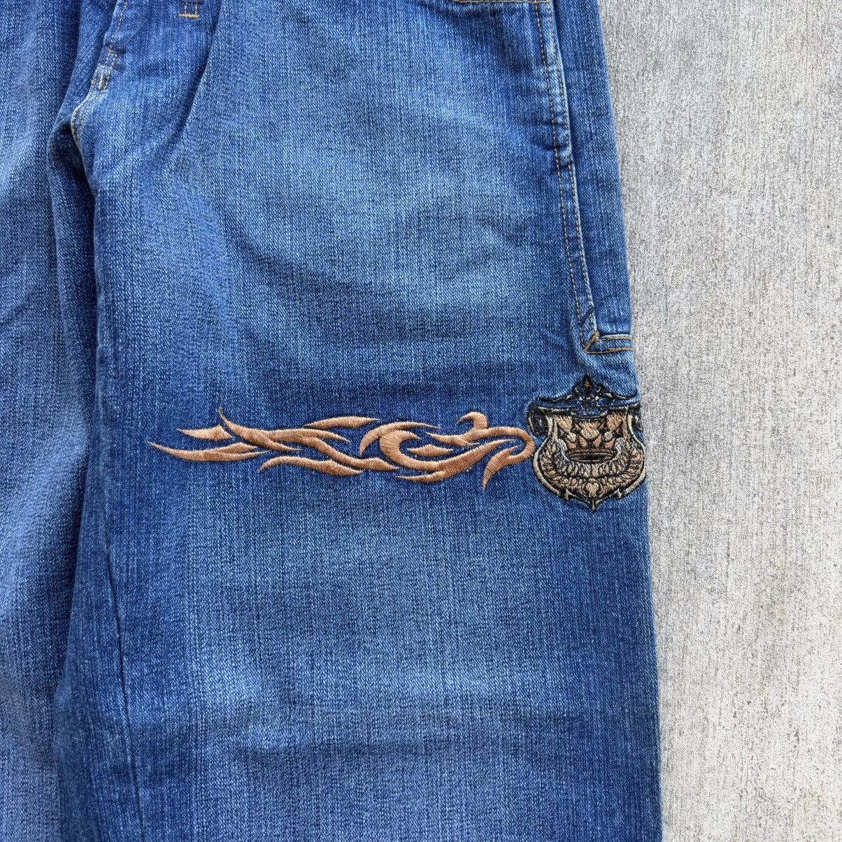 JNCO Rare Vintage JNCO Denim Tribal Wide Leg 90's 34 x 30 Size US 34 / EU 50 - 4 Thumbnail