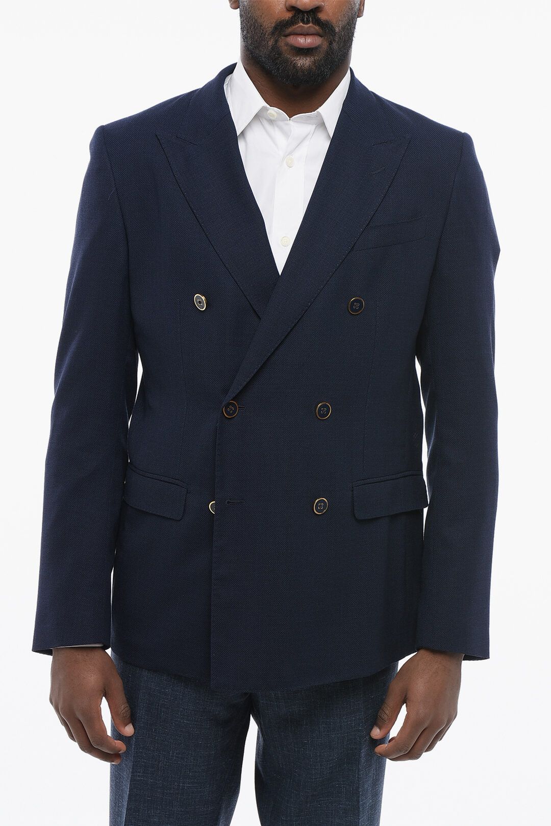 Dolce & Gabbana og1mm0825 Taormina Unlined Light Wool Blazer in Blue Size US M / EU 48-50 / 2 - 1 Thumbnail