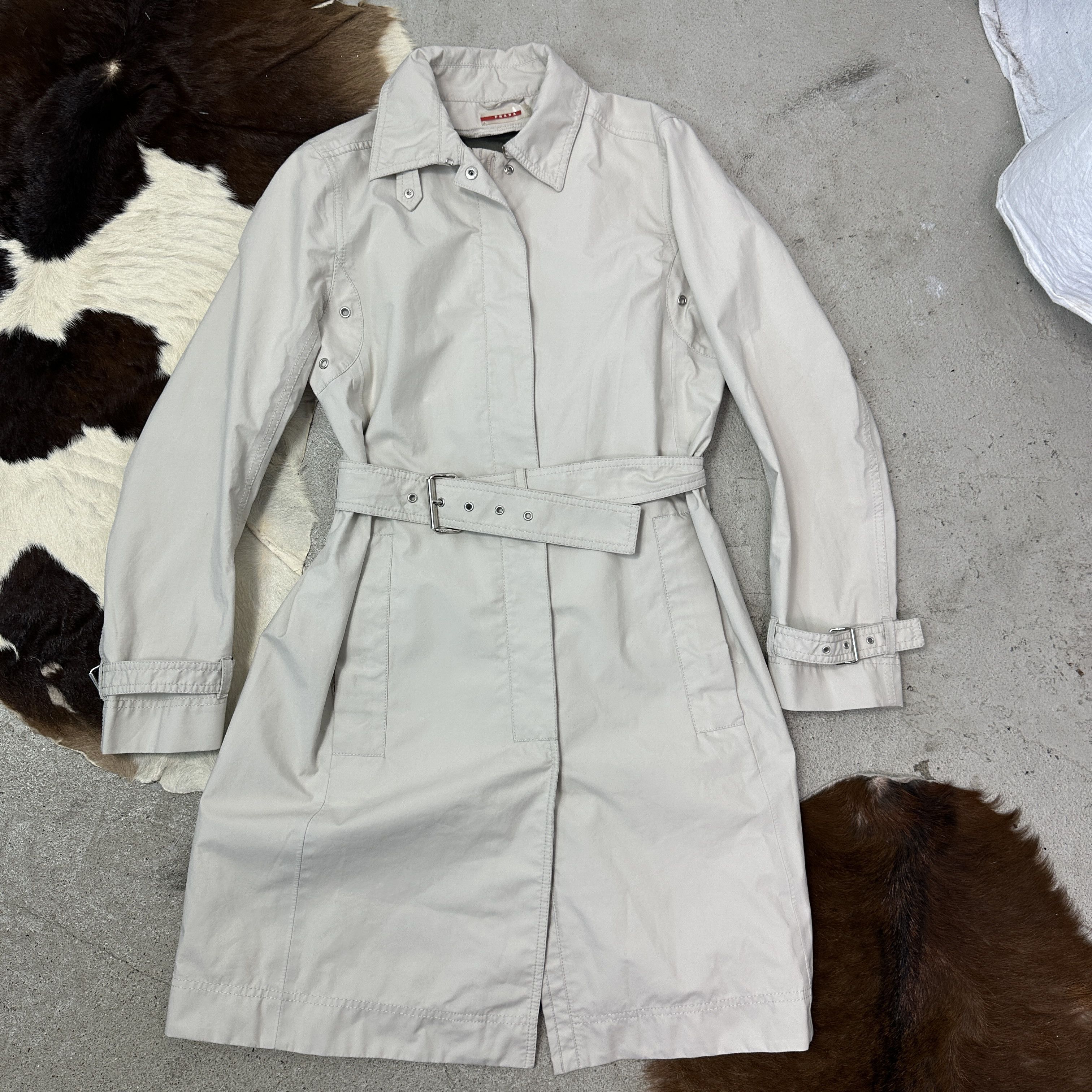 Prada Vintage Minimalist Classy Gore-Tex Prada Coat Y2K Size M / US 6-8 / IT 42-44 - 11 Thumbnail