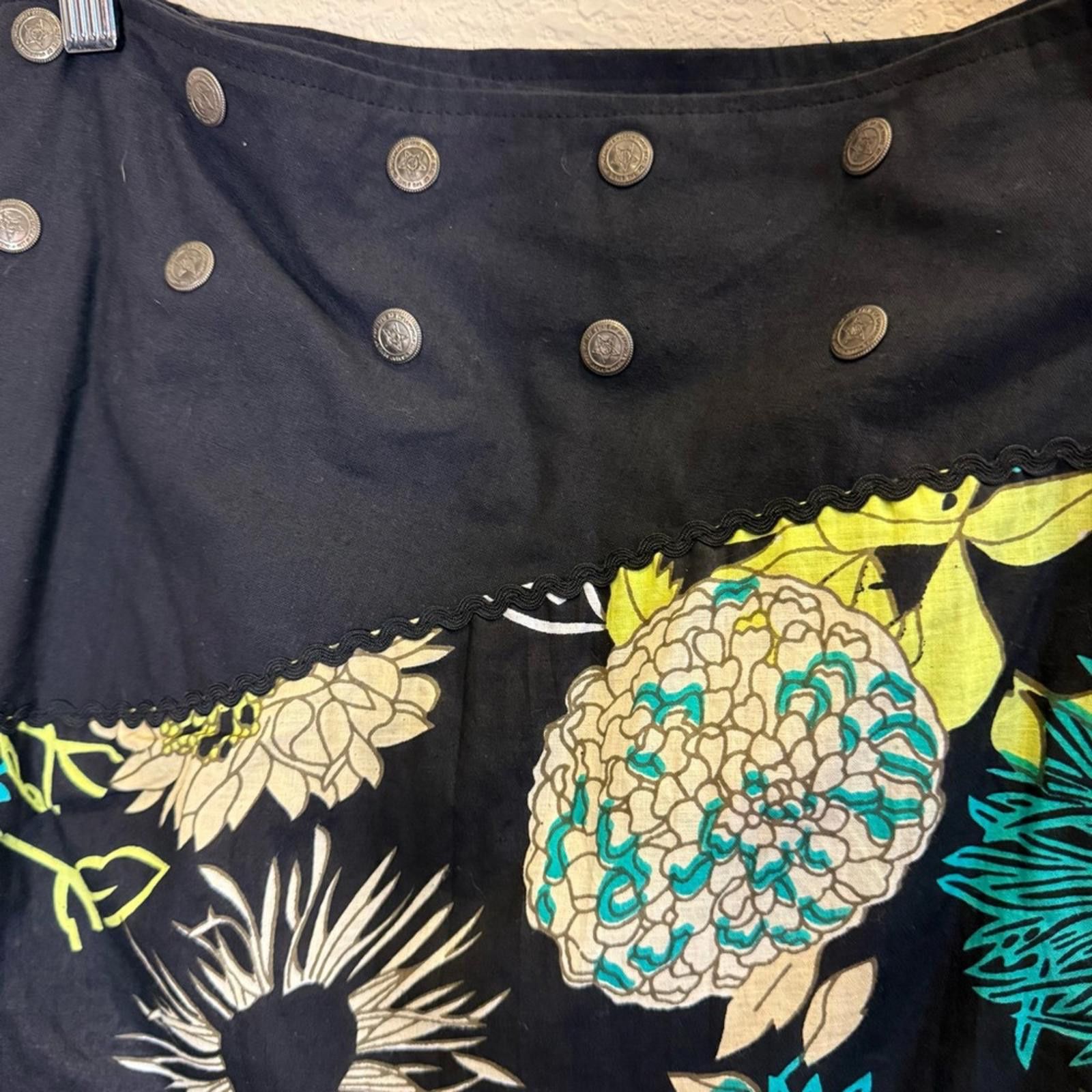 Other Reversible Narmada Green and Black Women's Skirt sz M Size 32" / US 10 / IT 46 - 8 Thumbnail