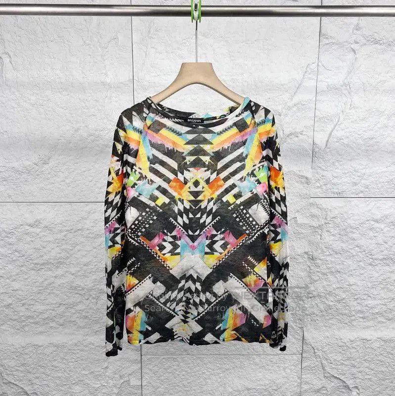 Balmain Balmain Multi-Color Cotton Women's Pullover Sweater . Size XXS / US 00 / IT 34 - 1 Thumbnail