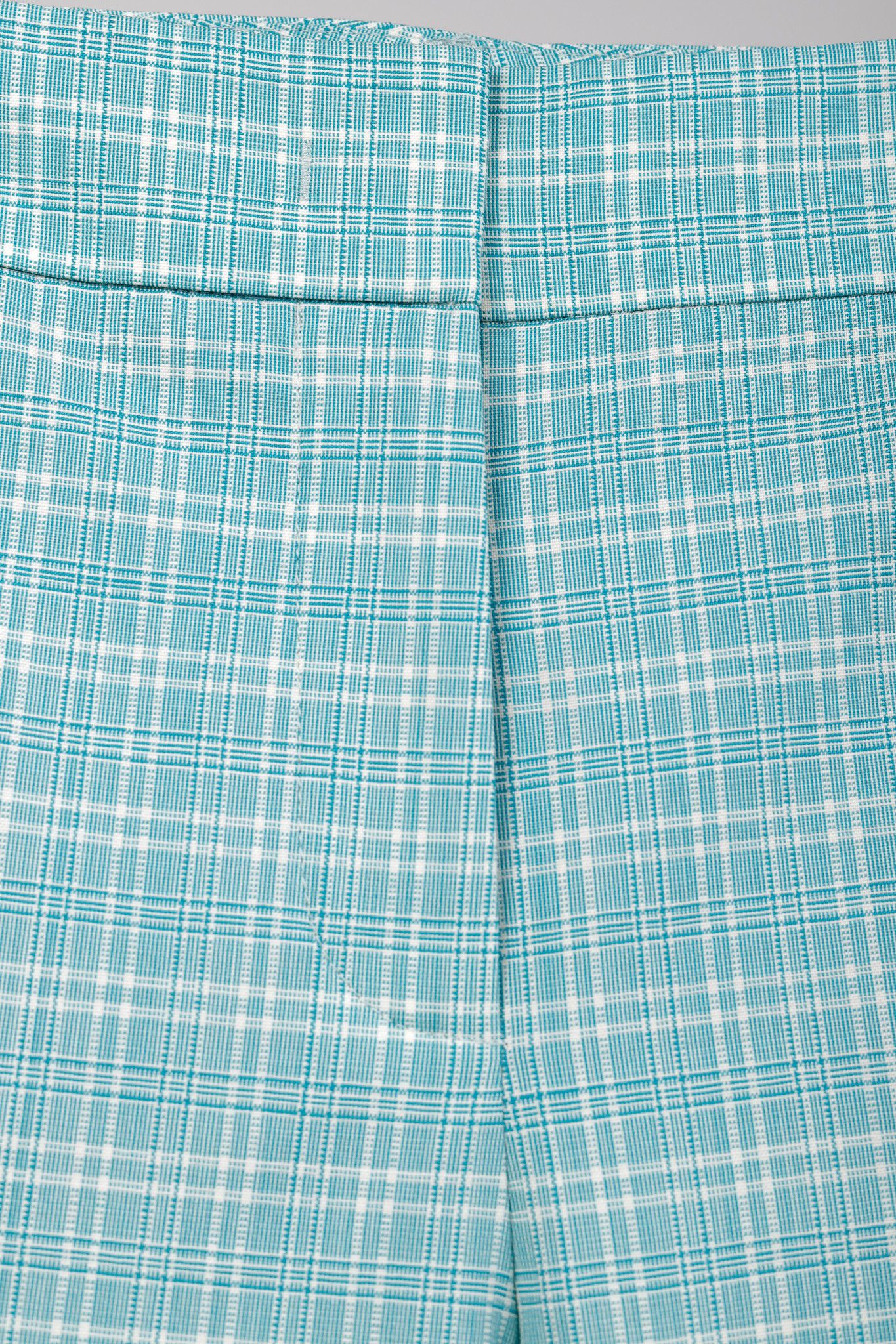 Etro Etro Teal Plaid Wool Straight-Leg Trousers Size 33" - 8 Thumbnail