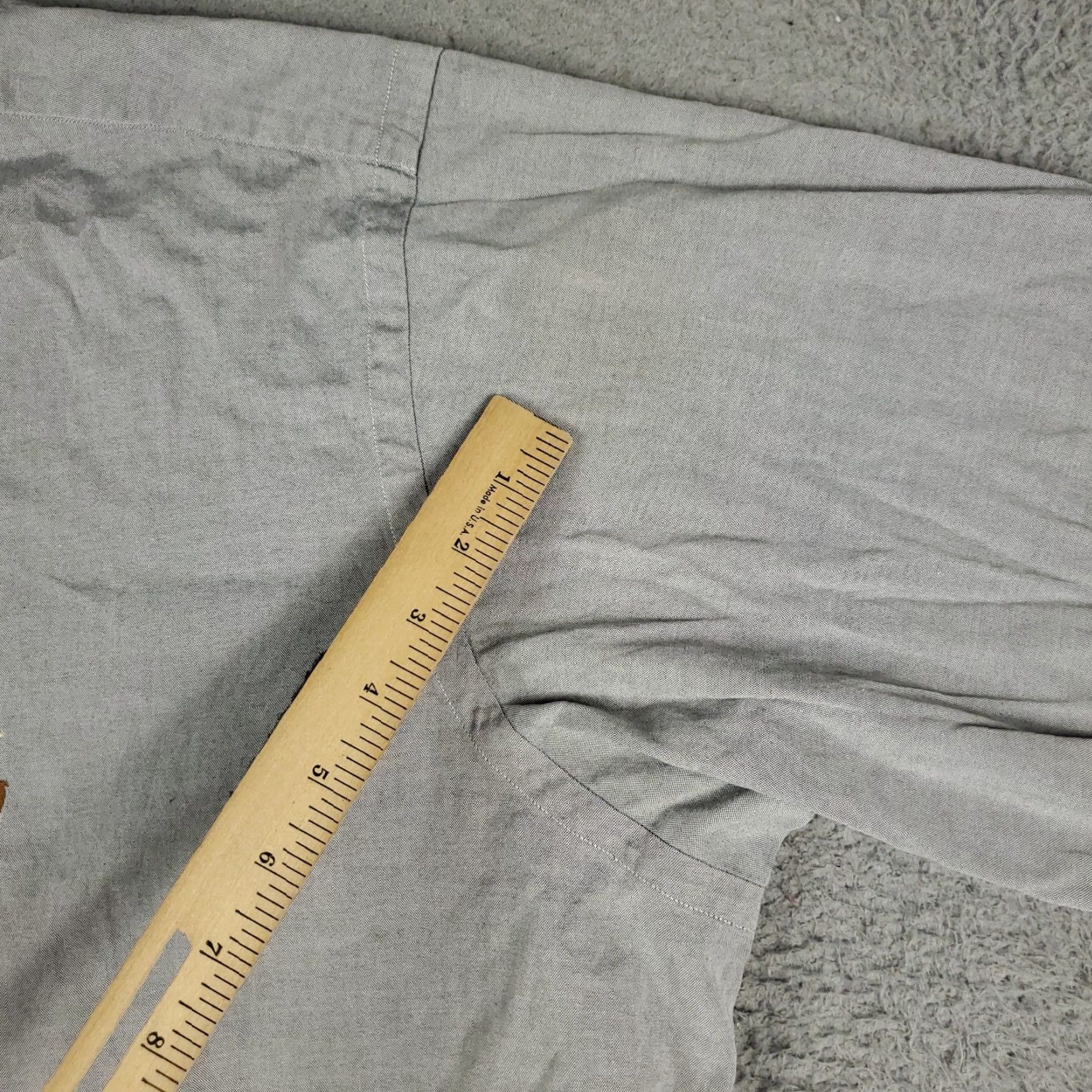 Ralph Lauren Ralph Lauren Dress Shirt Mens Size 17 Gray Long Sleeve Button-Up Classic Size 46R - 4 Thumbnail
