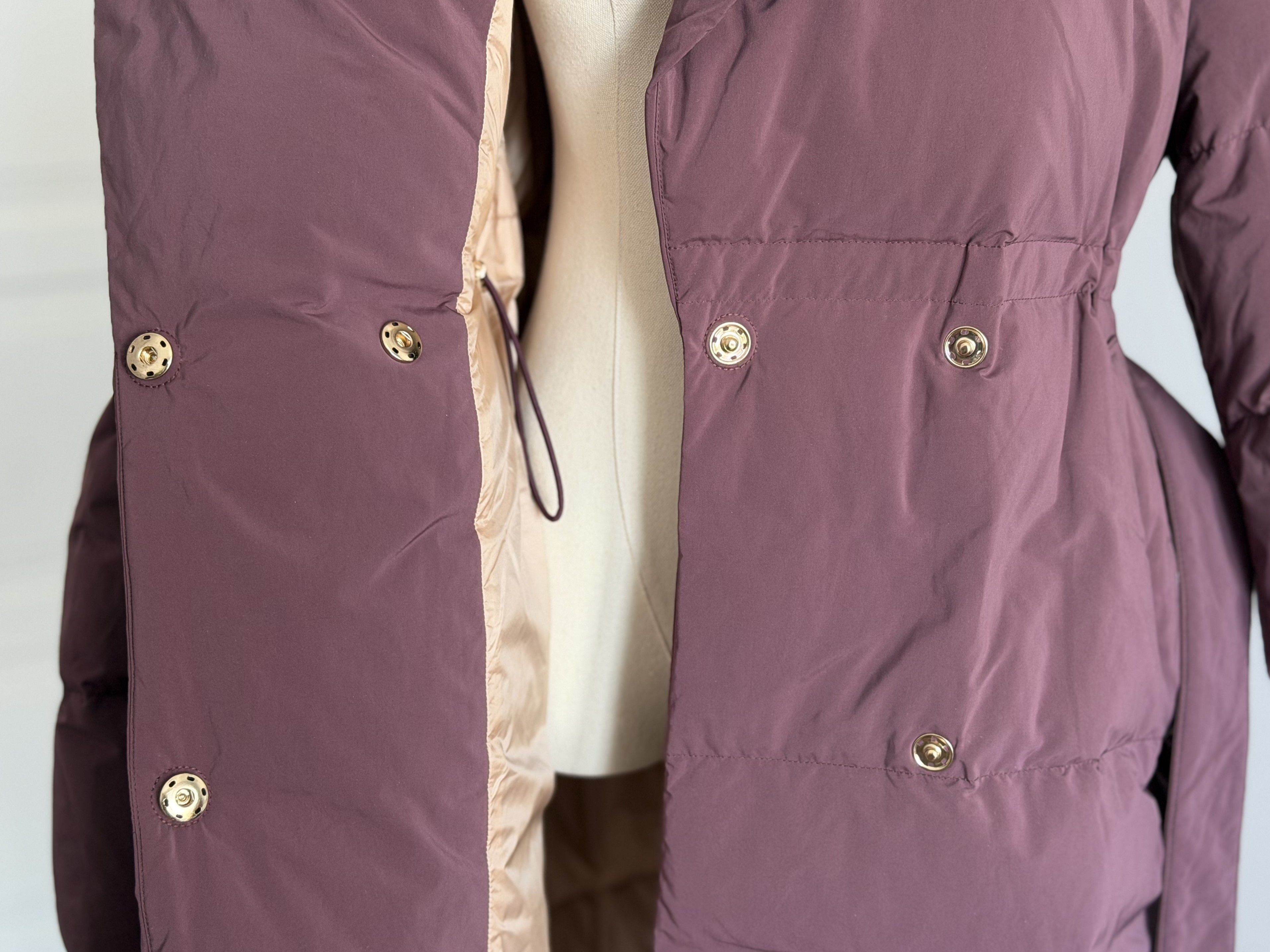 Other DUNO Long Down Coat Puffer Jacket Size 44 M Burgundy Luxury Size M / US 6-8 / IT 42-44 - 12 Thumbnail