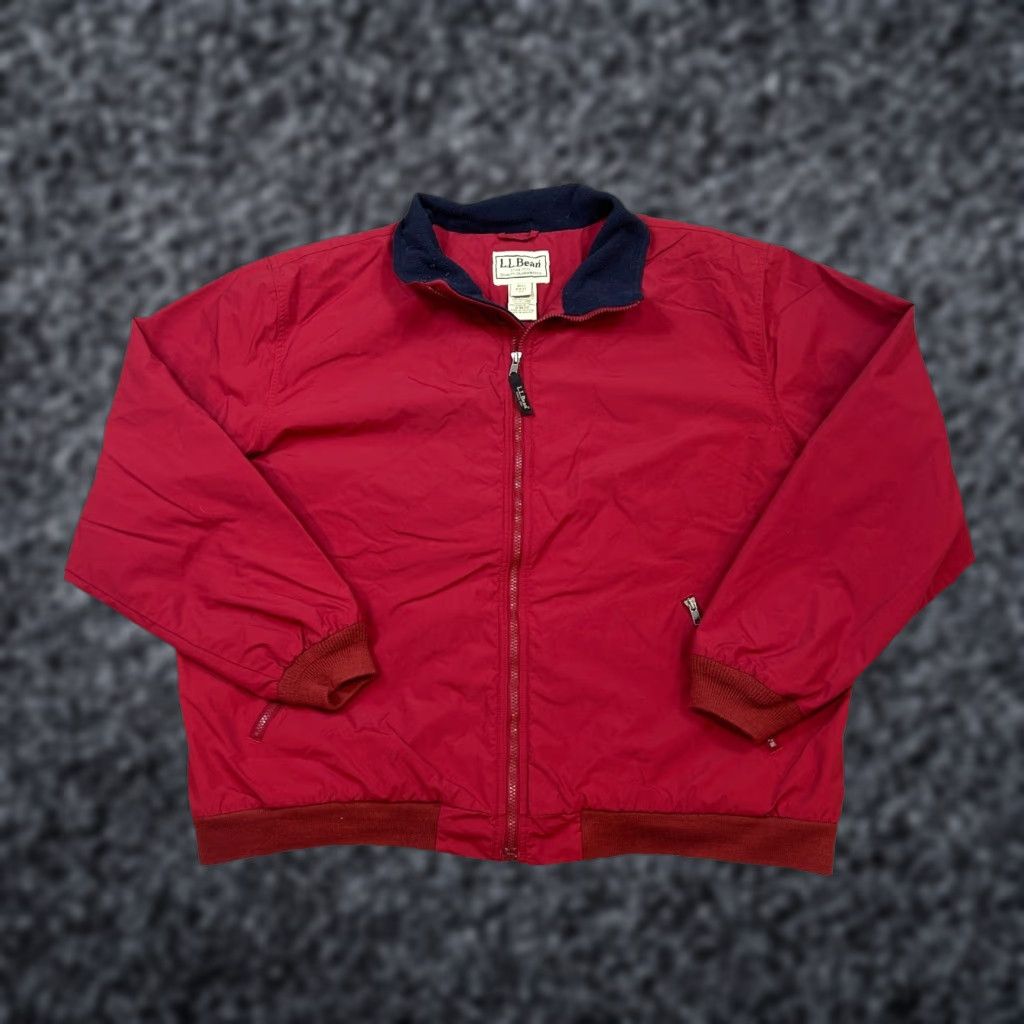 Vintage L.L.Bean Bomber Jacket Men 3XL Red Full Zip Outdoor Casual Winter Long Sleeve Zip Pockets Stand-Up Collar Regular Fit Shirt/Coat (Jacket) Mens Size US XXL / EU 58 / 5 - 1 Thumbnail
