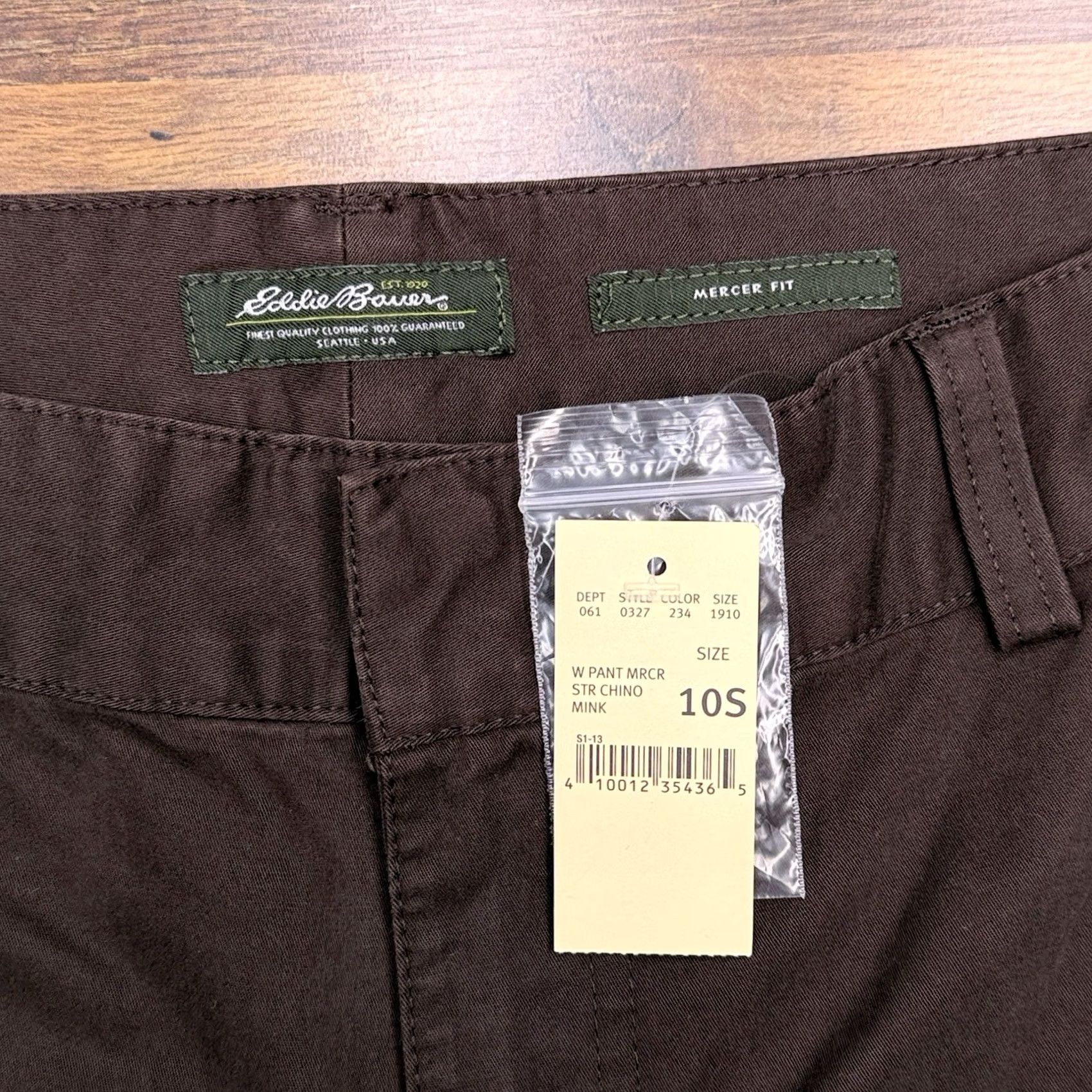 Eddie Bauer Eddie Bauer Mercer Fit Pants Womens 10 Short Mid Rise Stretch Brown Chino Casual Travel Regular Straight City 30 Inseam Mens? Girls? Size 32" / US 10 / IT 46 - 4 Thumbnail