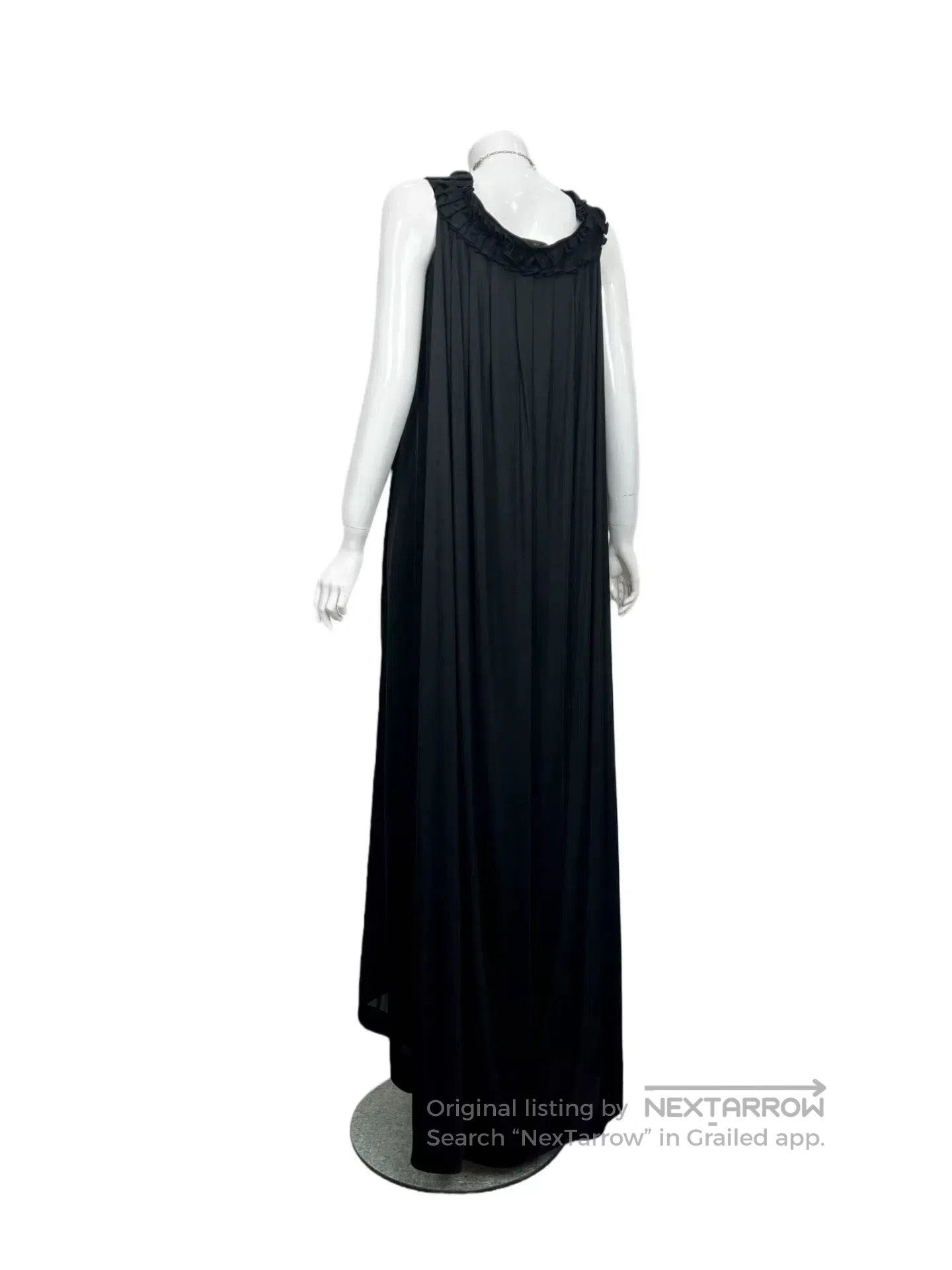 Saint Laurent Paris Yves Saint Laurent Black Ruffled Maxi Dress. Size M / US 6-8 / IT 42-44 - 3 Thumbnail