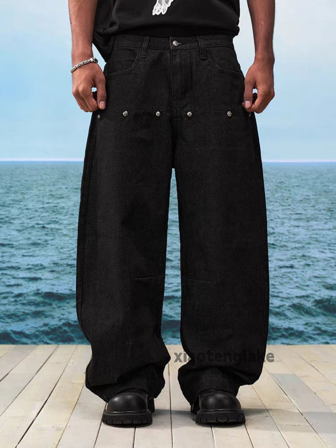 Jean × Vintage Utility unisex rivet yuppie y2k hiphop cargo jeans Size US 36 / EU 52 - 1 Thumbnail