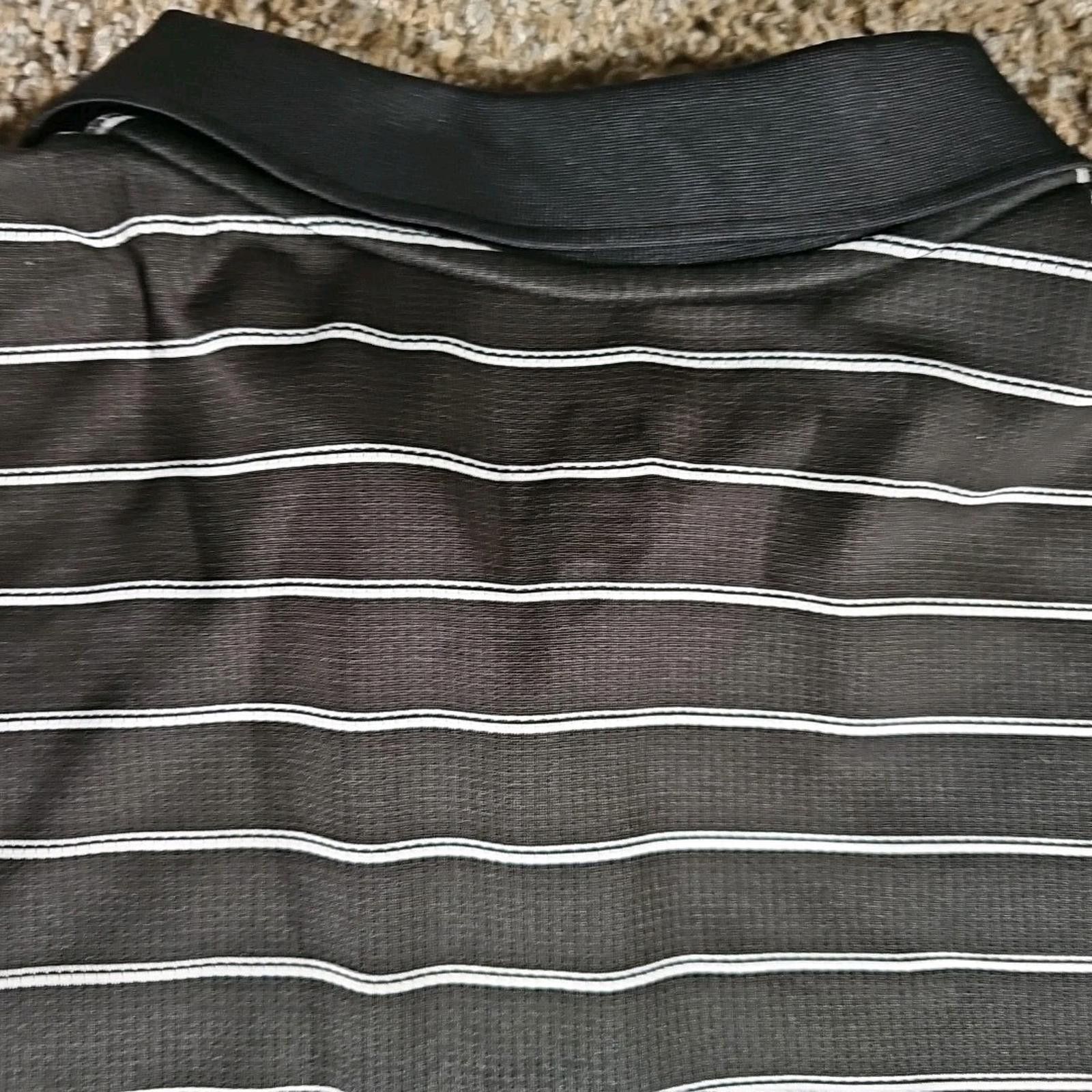 Nike Nike Dri-Fit Black XL Striped Polo Size US XL / EU 56 / 4 - 7 Thumbnail