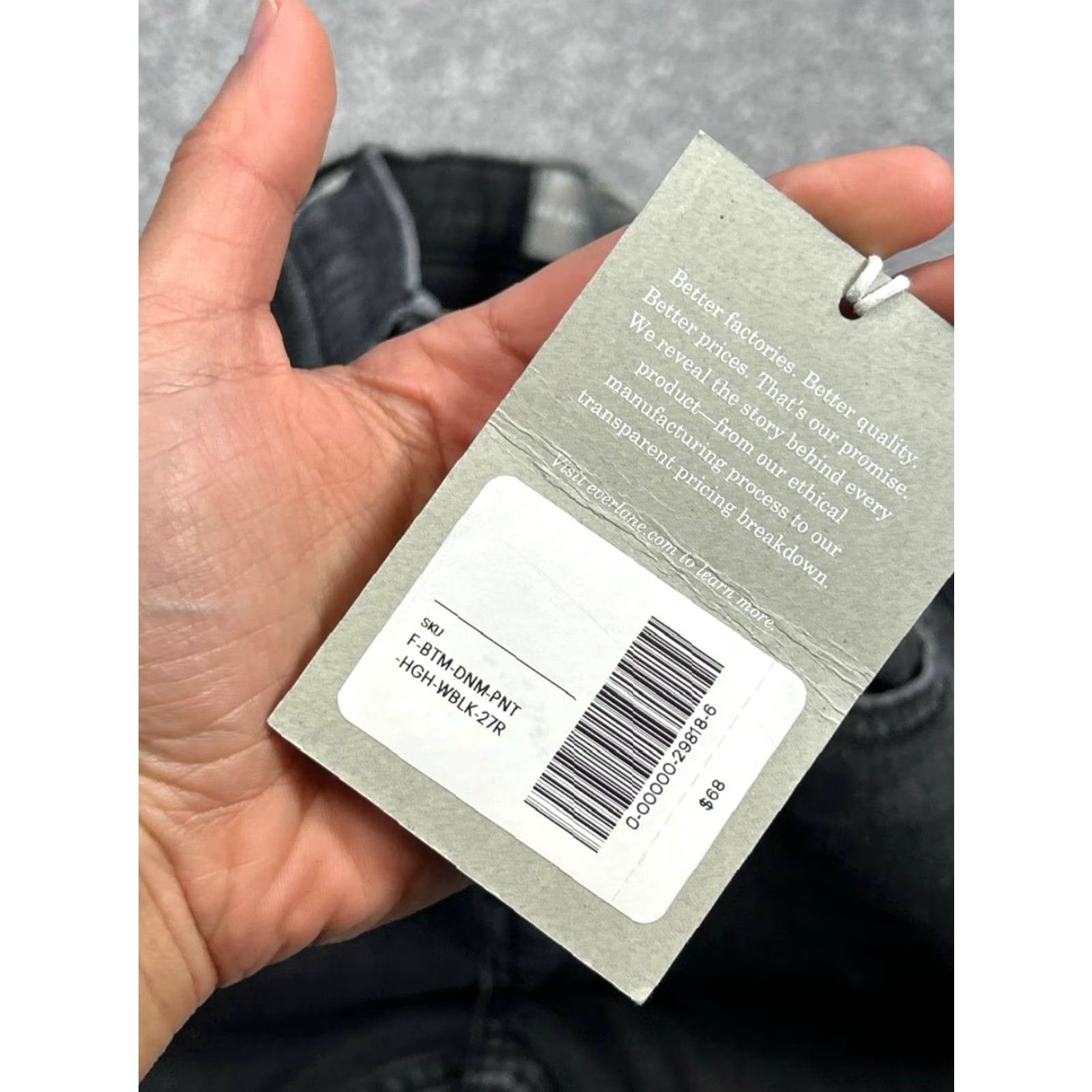 Everlane Everlane High Rise Skinny Jeans Womens 27 Black Denim Cotton Stretch City Modern 90s? Size 27" / US 4 / IT 40 - 7 Thumbnail