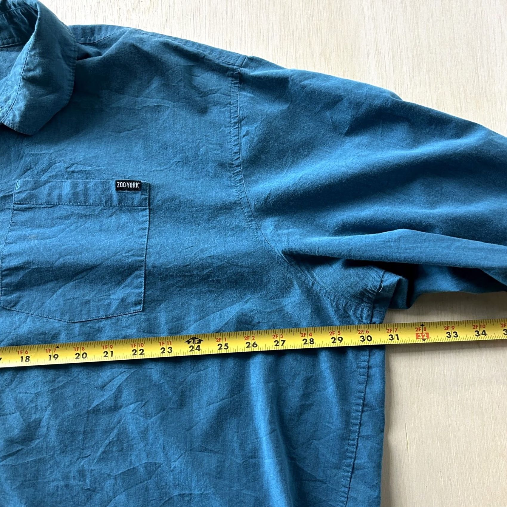 Zoo York VINTAGE Zoo York Shirt Mens 4XLT Blue Solid Long Sleeve Button Up Skatewear Casual Size US XXL / EU 58 / 5 - 4 Thumbnail