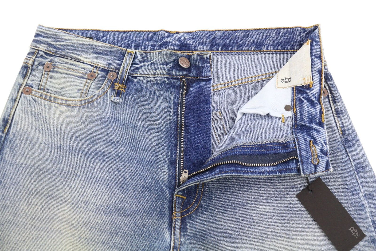 R13 BOYFRIEND 28 Jasper Washed Blue FW25 Jeans 87199 Size 28" / US 6 / IT 42 - 5 Thumbnail
