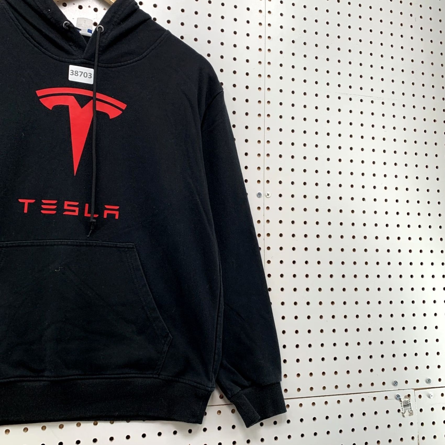 Vintage Tesla Hoodie Mens Small Black Pullover Sweatshirt Graphic Print 20x24 Size US S / EU 44-46 / 1 - 4 Thumbnail