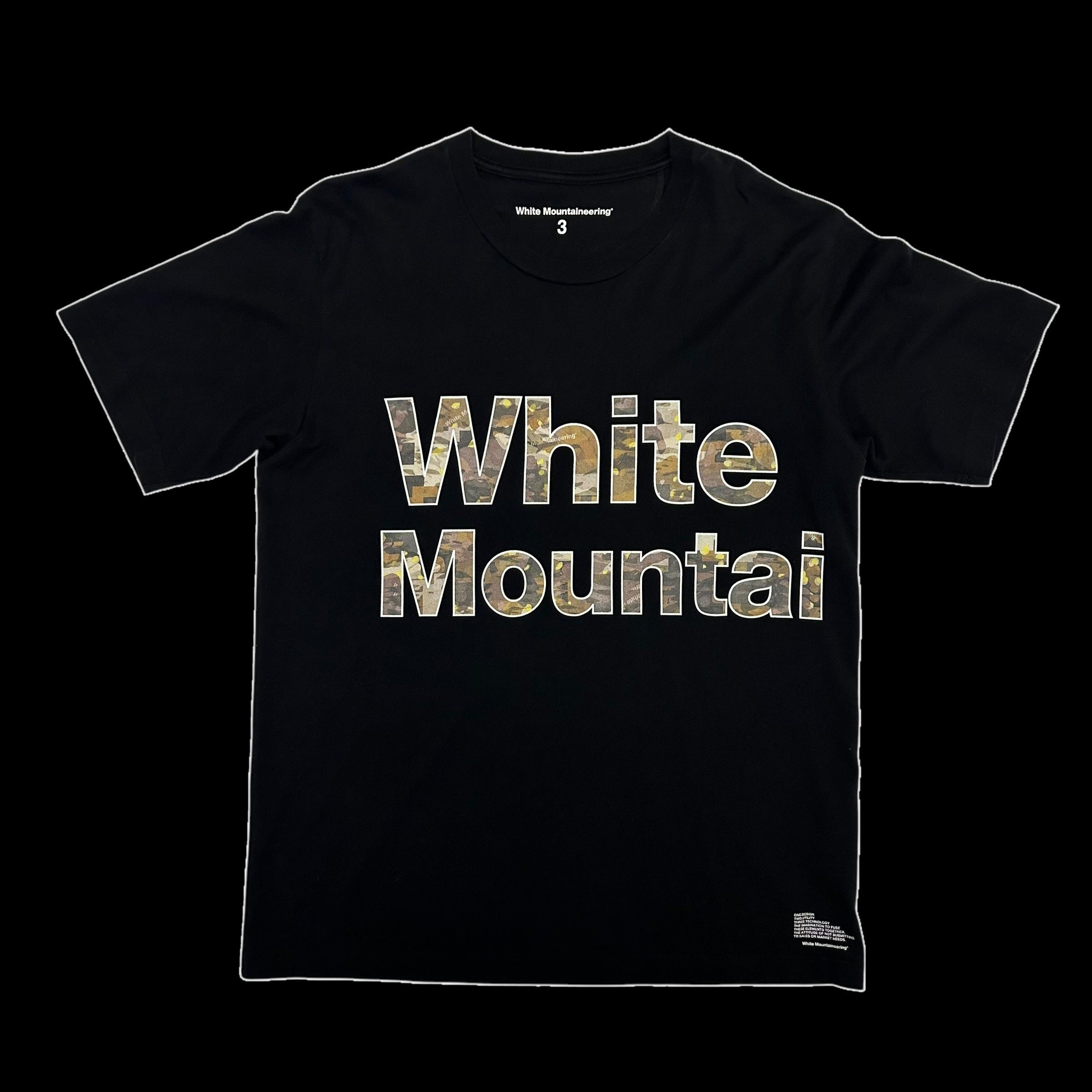 White Mountaineering White Mountaineering Spell Out T-Shirt Black 