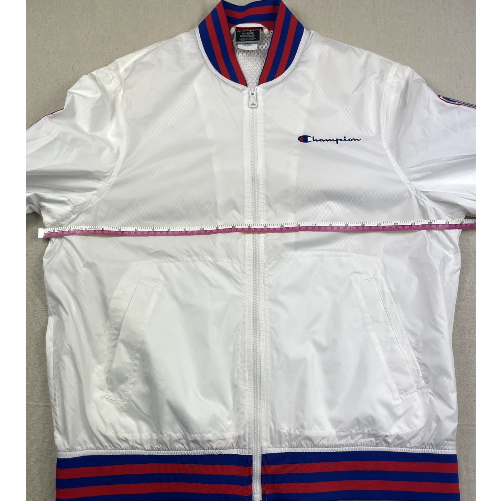 Champion VINTAGE Champion Olympics Windbreaker Jacket XL Running Man 1919 Stadium Track Men XL White Logo Embroidered 80s 90s Size US XL / EU 56 / 4 - 7 Thumbnail
