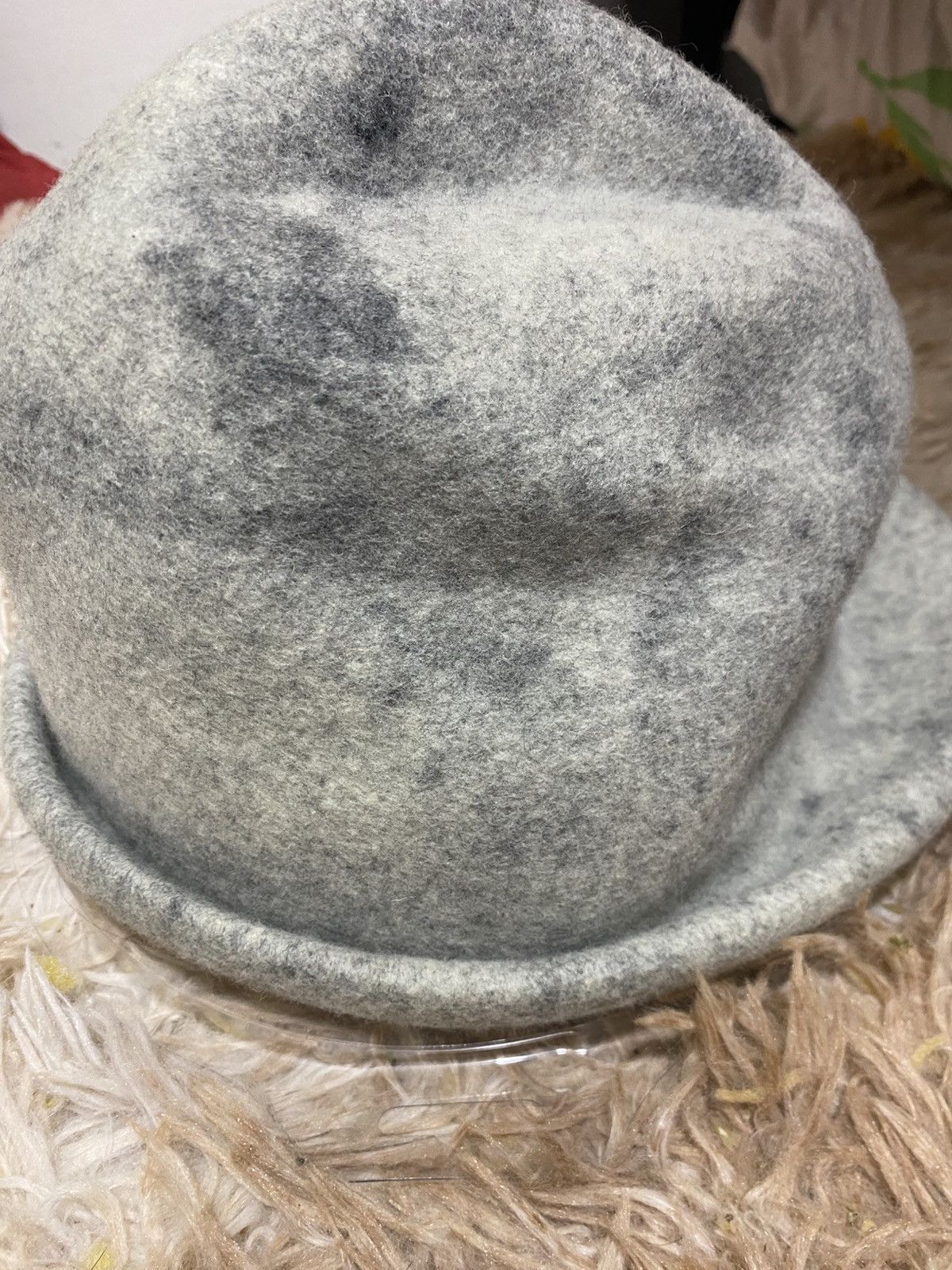 Japanese Brand KAMILAVKA Crumpled Wool Hat – Handmade in Japan – Size ONE SIZE - 4 Thumbnail