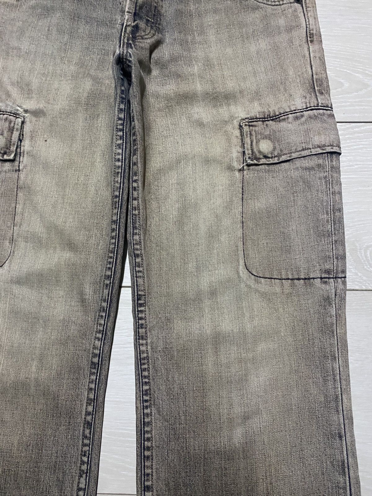 Gap × Yeezy Vintage Gap Cargo Denim Distressed Loose Jeans Size US 31 - 8 Thumbnail