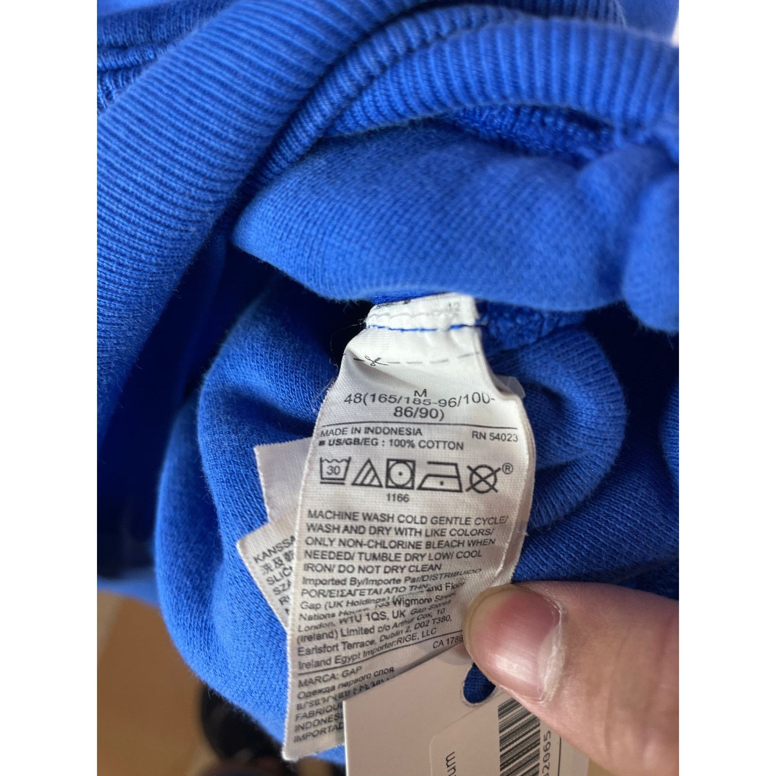 Gap YZY Gap Blue Hoodie Used Medium Size US M / EU 48-50 / 2 - 4 Thumbnail