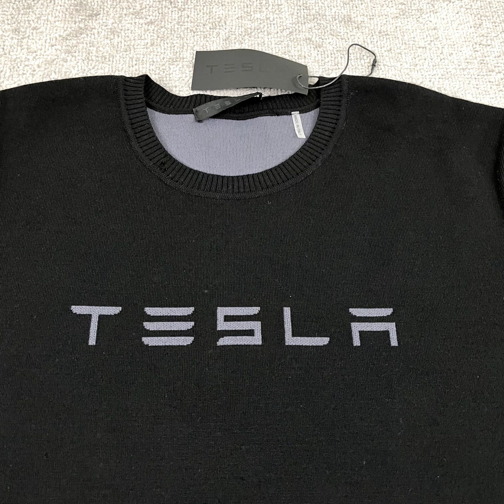 Vintage VINTAGE Tesla Sweater Men's 2XL Crewneck Wool Blend Black Pullover Casual Winter Size US XXL / EU 58 / 5 - 2 Thumbnail
