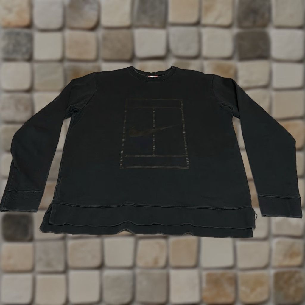 Nike Nike Court Sweatshirt Mens Large Black Pullover Crew Neck Long Sleeve Tennis Size US L / EU 52-54 / 3 - 1 Thumbnail