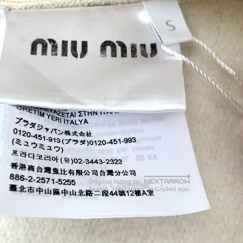 Miu Miu Miu Miu Beige Cotton Women's Sweatshirt . Size S / US 4 / IT 40 - 6 Thumbnail