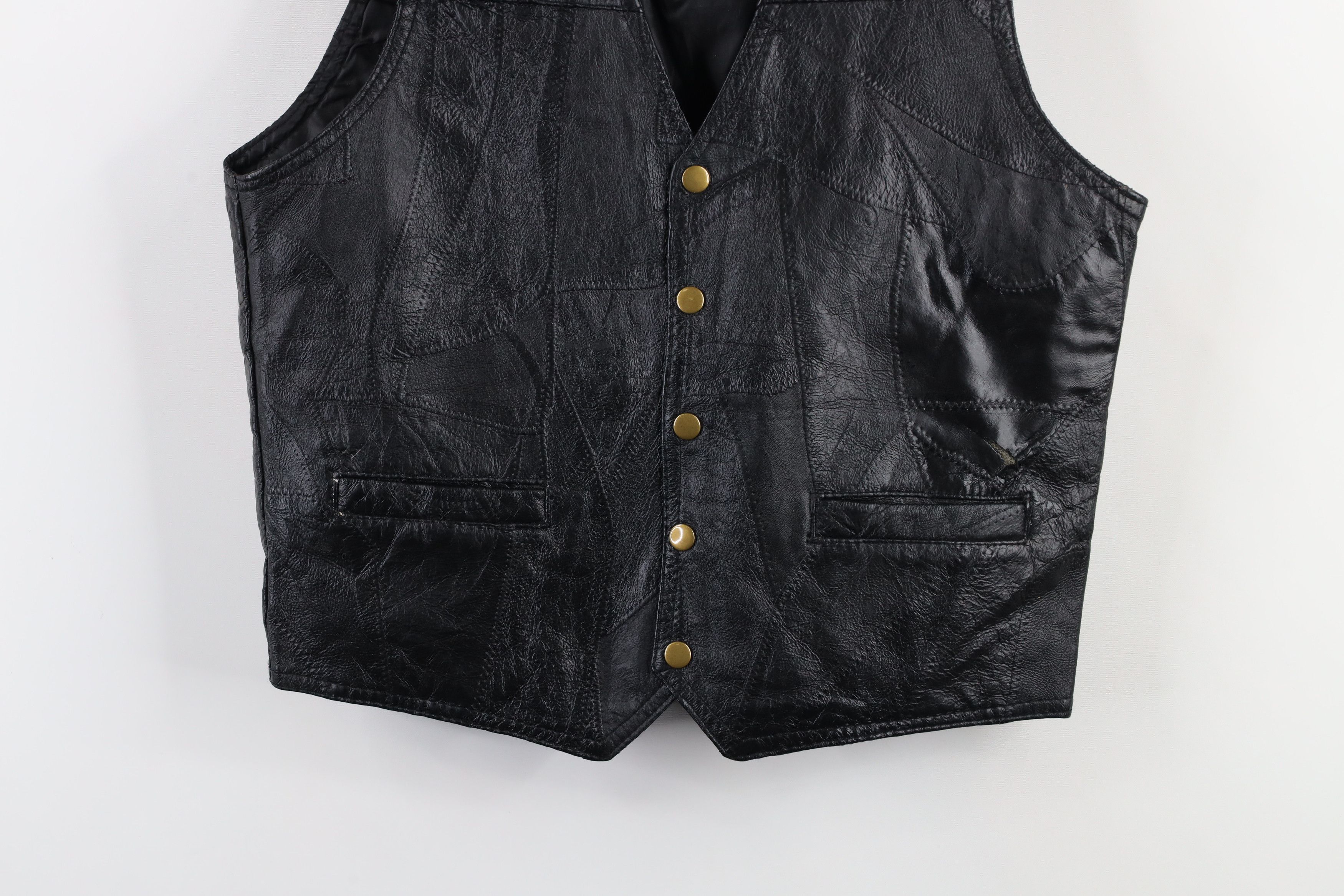 Vintage Vintage 90s Streetwear Leather Motorcycle Vest Jacket Size US M / EU 48-50 / 2 - 3 Thumbnail