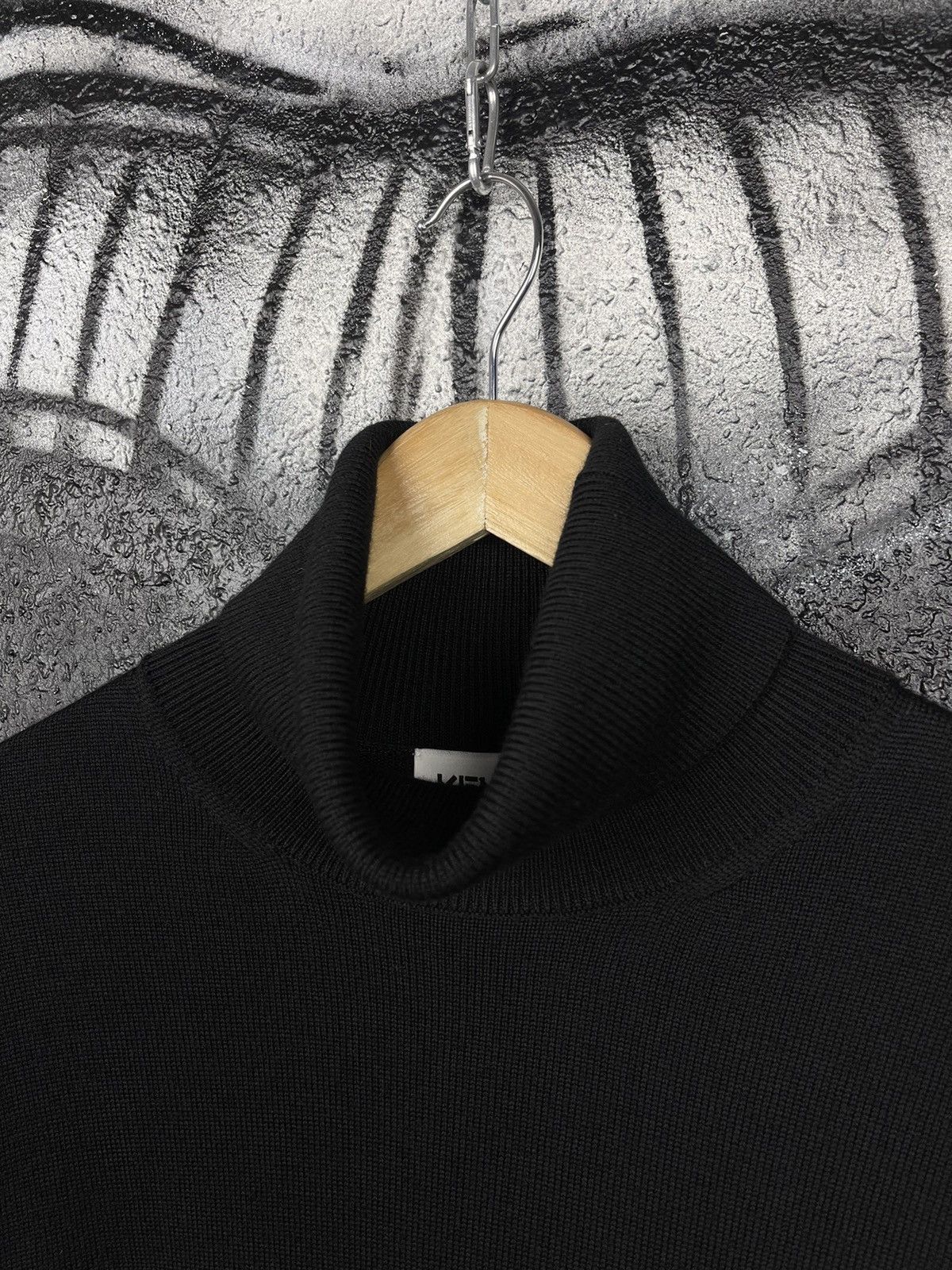 Kenzo Kenzo Black Turtleneck Sweater Embroidered Logo Men’s Size M Size US M / EU 48-50 / 2 - 8 Thumbnail