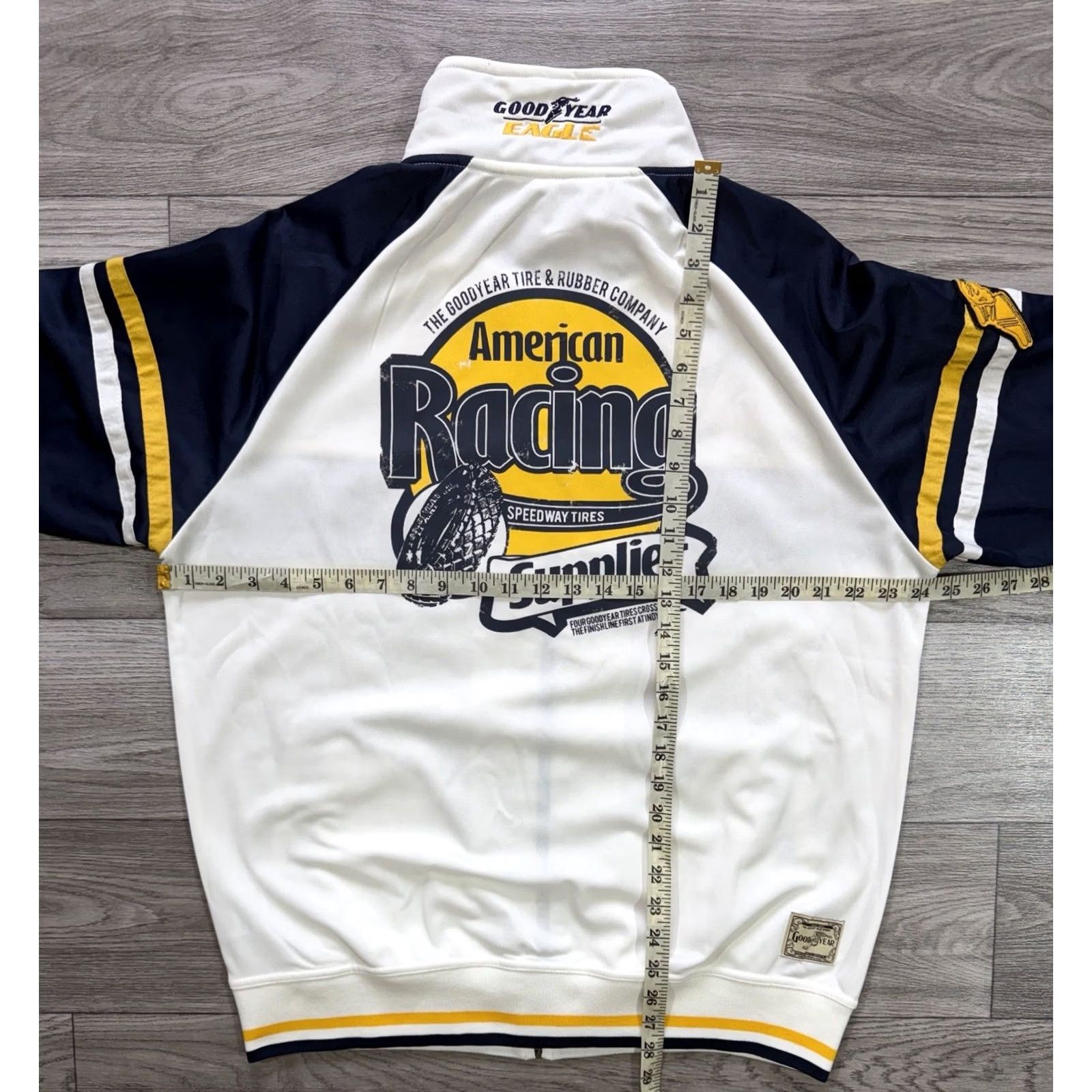 Vintage Goodyear Eagle Racing Track Jacket Mens XXL White Full Zip MX Racing Motrsport 2XL Size US XXL / EU 58 / 5 - 3 Thumbnail