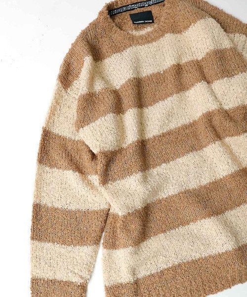 Number (N)ine Number nine ALPACA Striped KNIT Sweater Size US L / EU 52-54 / 3 - 3 Thumbnail