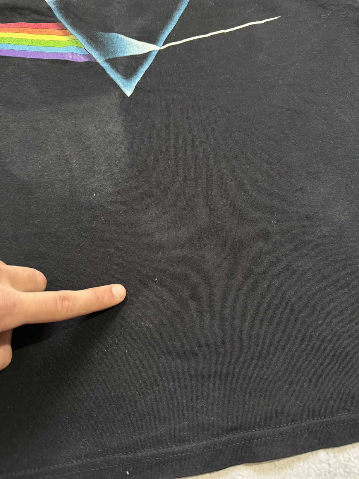 Band Tees × Pink Floyd × Vintage Vintage 1992 PINK FLOYD DARK SIDE OF THE MOON BLACK TEE Size US L / EU 52-54 / 3 - 13 Thumbnail