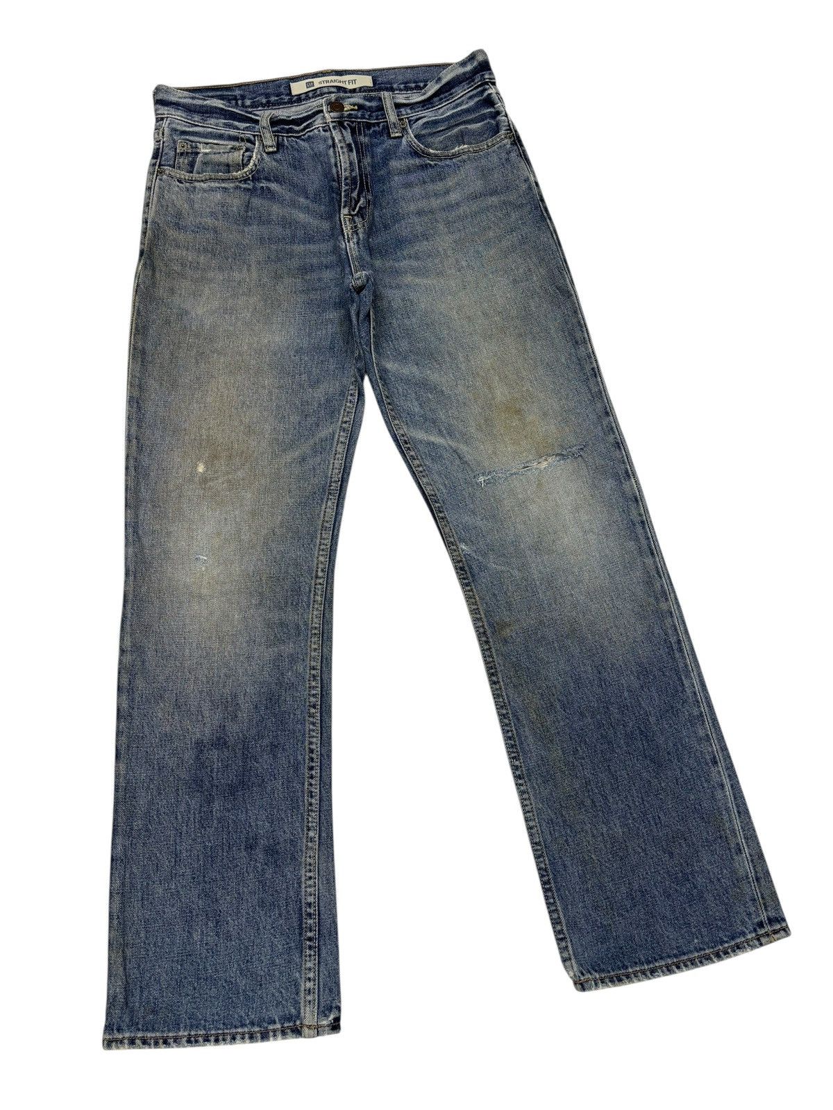 Kapital Vintage GAP Distressed Straight Fit Mud Denim Jeans Size US 30 / EU 46 - 3 Thumbnail
