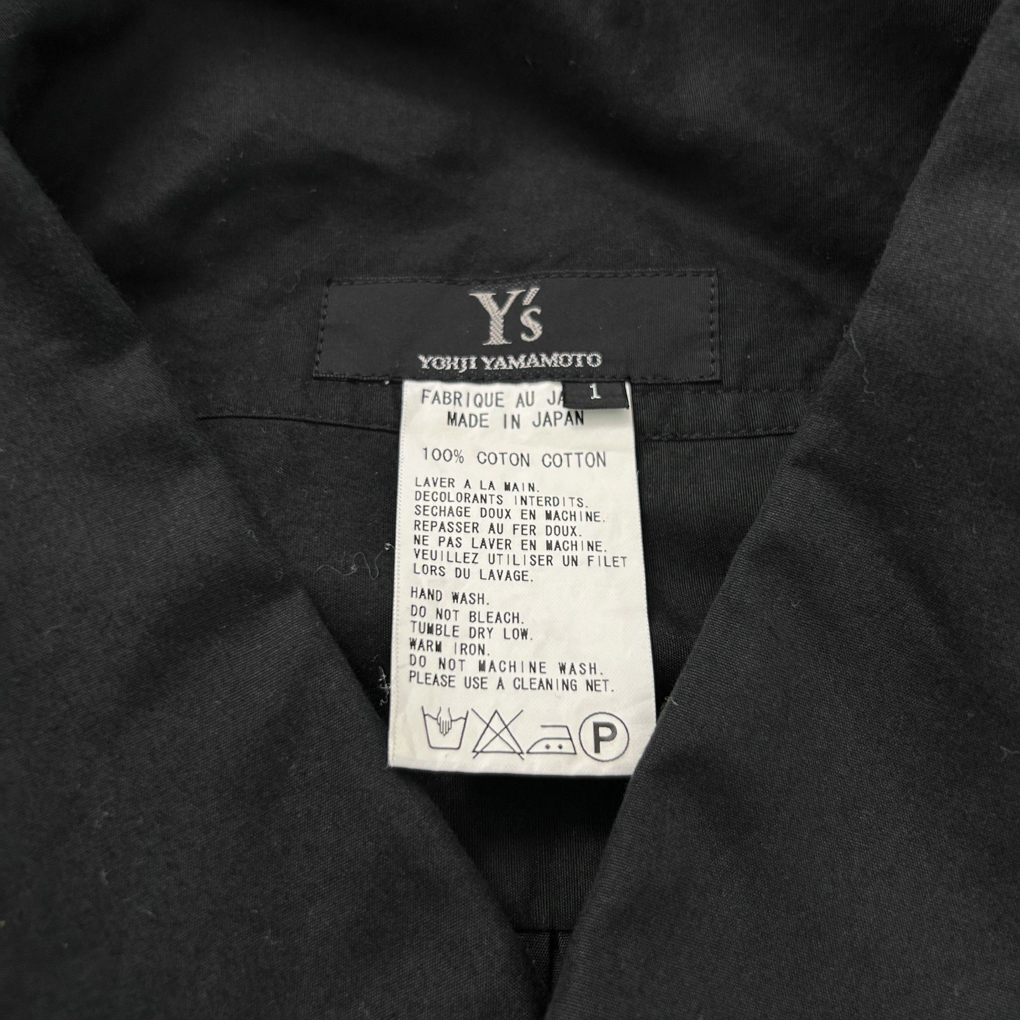 Y's Yohji Yamamoto Y's Black Short Sleeve Shirt Size XS / US 0-2 / IT 36-38 - 3 Thumbnail