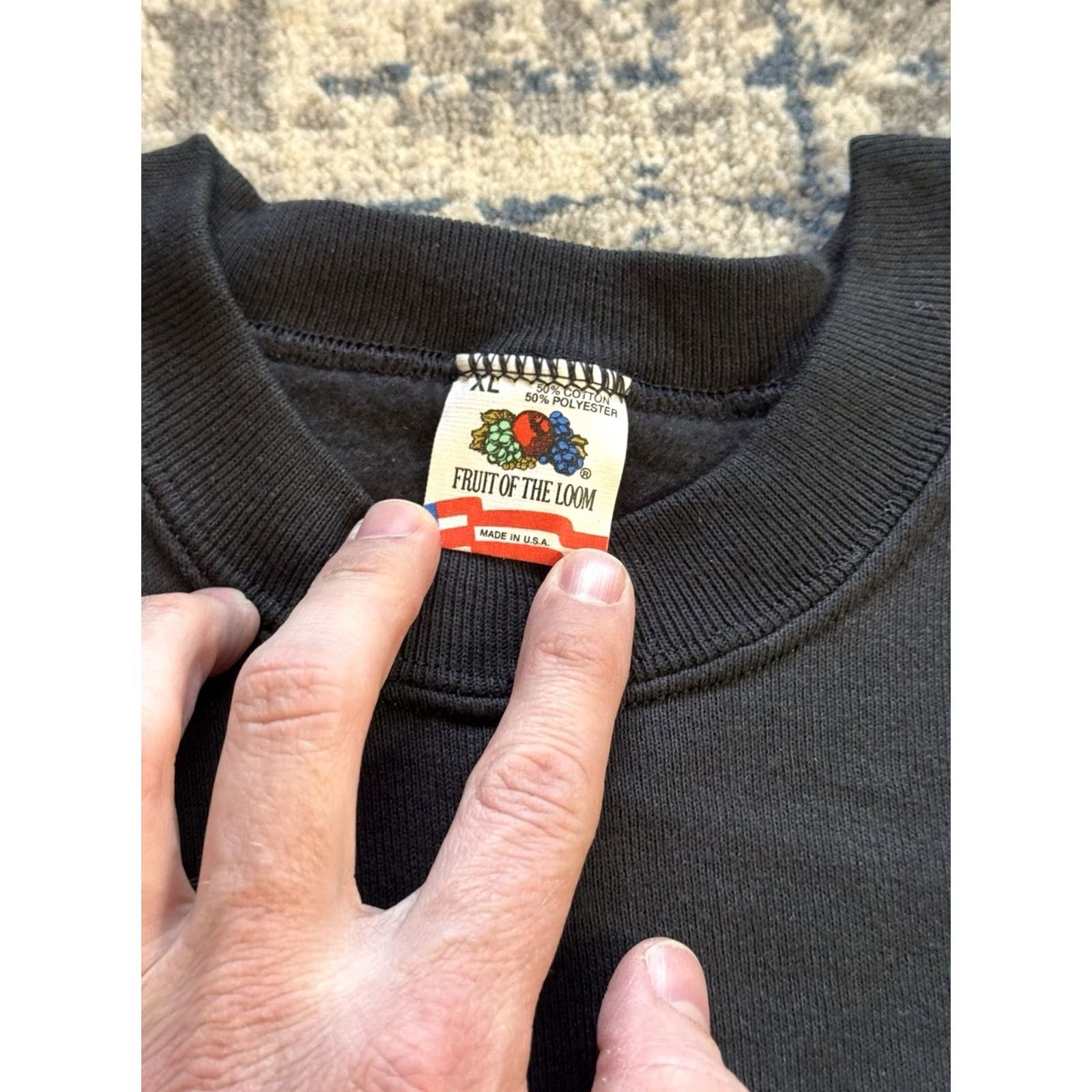 Fruit Of The Loom VINTAGE Sinn Fein Sweatshirt XL Black The Troubles Noraid Northern Ireland History 80s Men Size US XL / EU 56 / 4 - 3 Thumbnail
