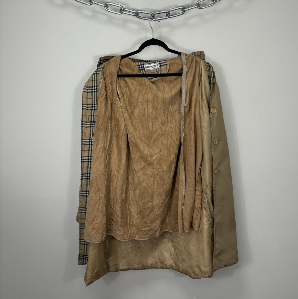 Burberry Vintage Burberry Nova Check Classic Belted Hooded Coat Size US L / EU 52-54 / 3 - 2 Thumbnail