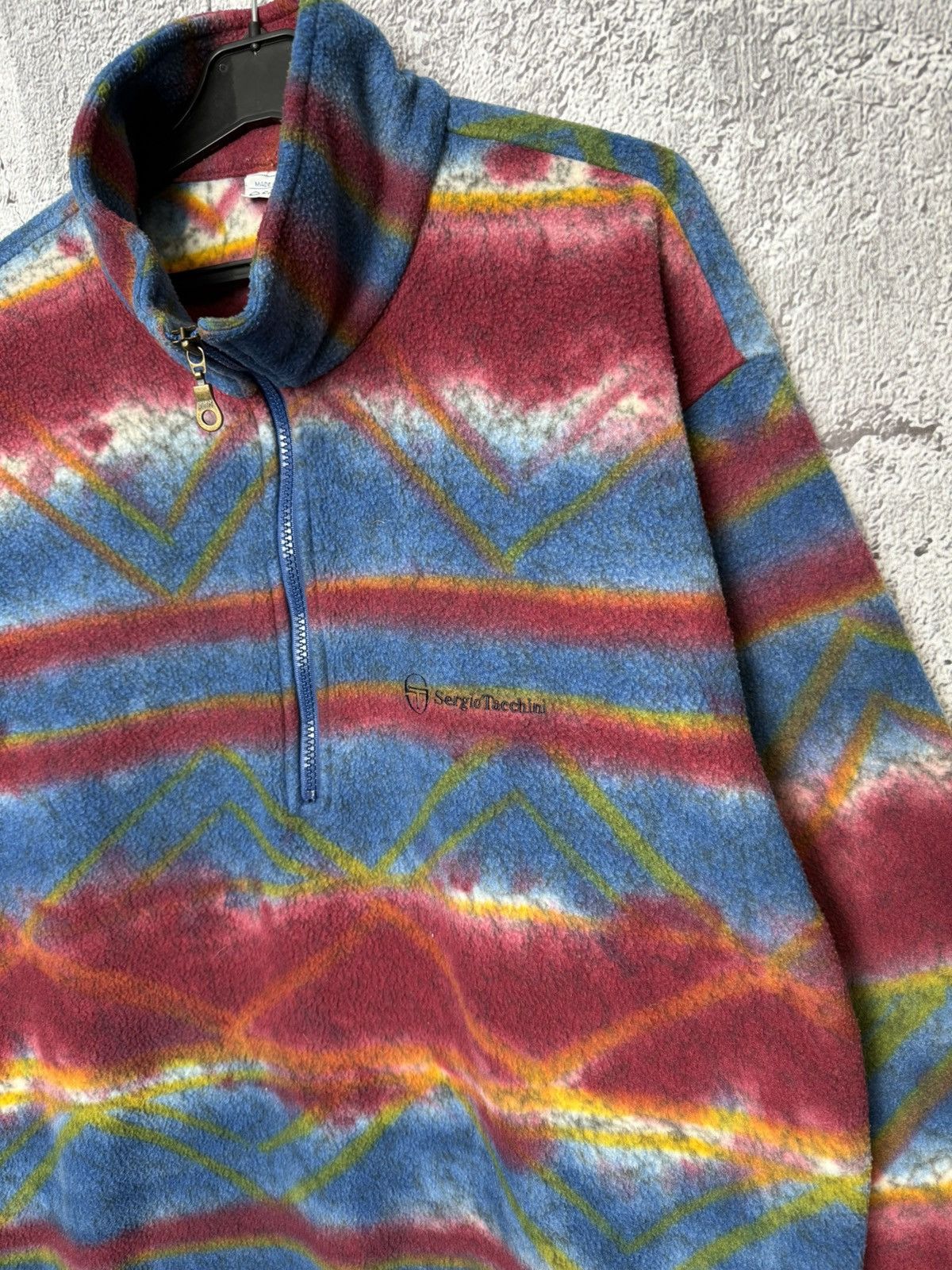 Sergio Tacchini VTG Sergio Tacchini Made in Italy Fleece Half Zip Pullover Size US L / EU 52-54 / 3 - 4 Thumbnail