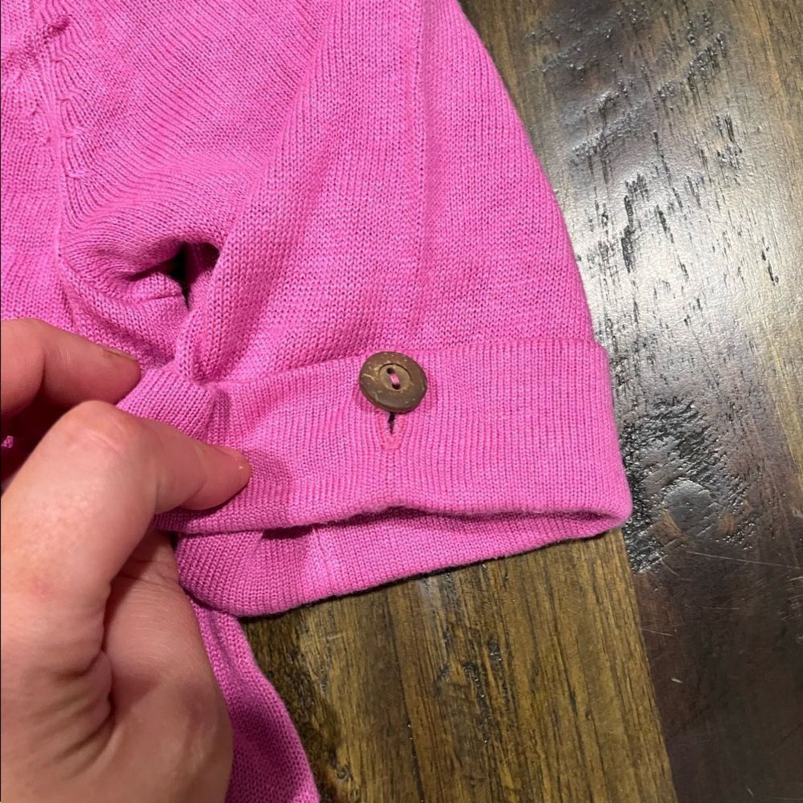 Vintage J Jill Hot Pink Short Sleeve Sweater Size S Size S / US 4 / IT 40 - 3 Thumbnail