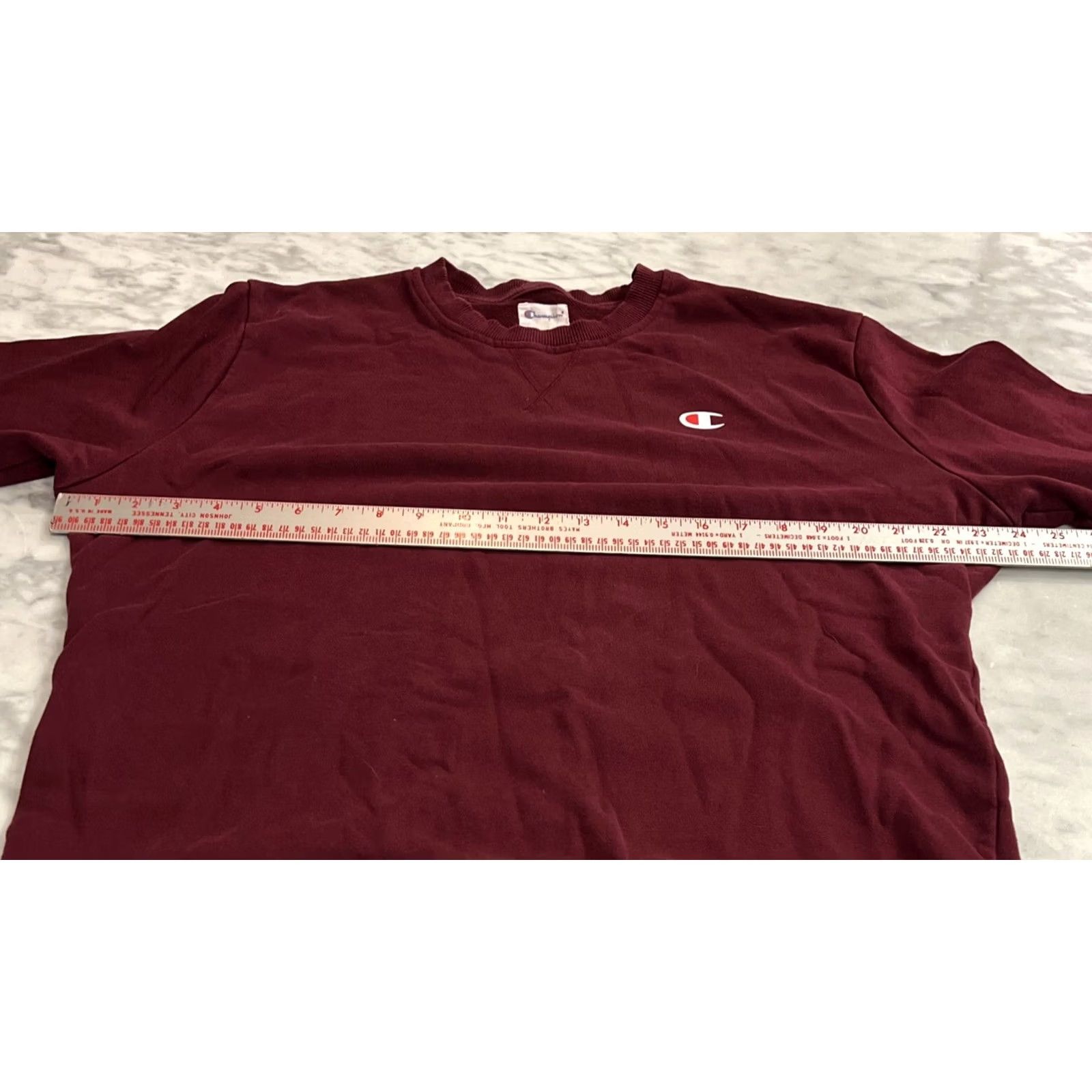 Champion Champion Sweatshirt Mens Large Pullover Long Sleeve Lightweight Maroon Logo Size US L / EU 52-54 / 3 - 5 Thumbnail