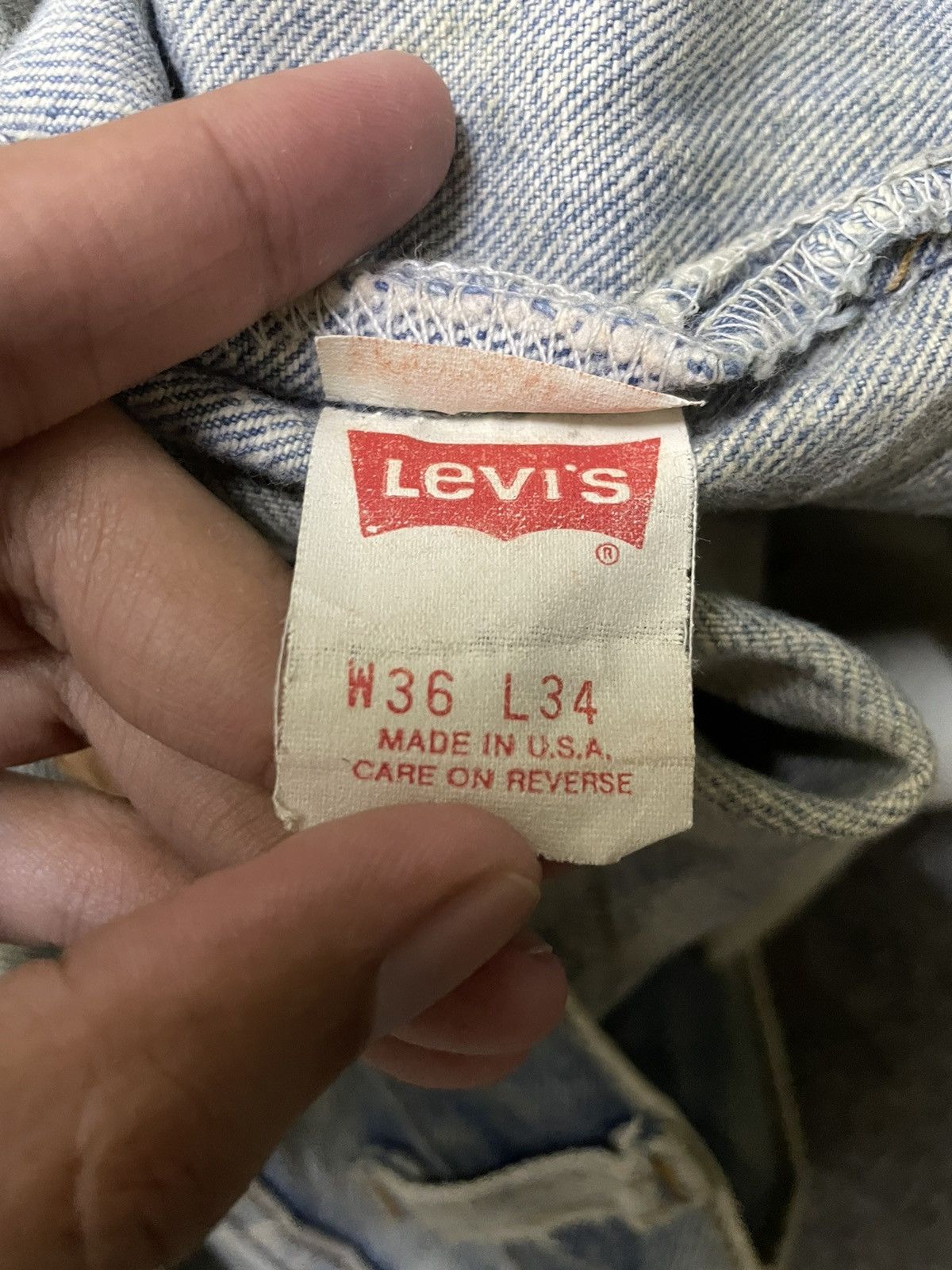 Levi's Vintage Clothing × Vintage Vintage 90s Levis 501 Distressed Denim Grunge Style Size US 35 - 7 Thumbnail