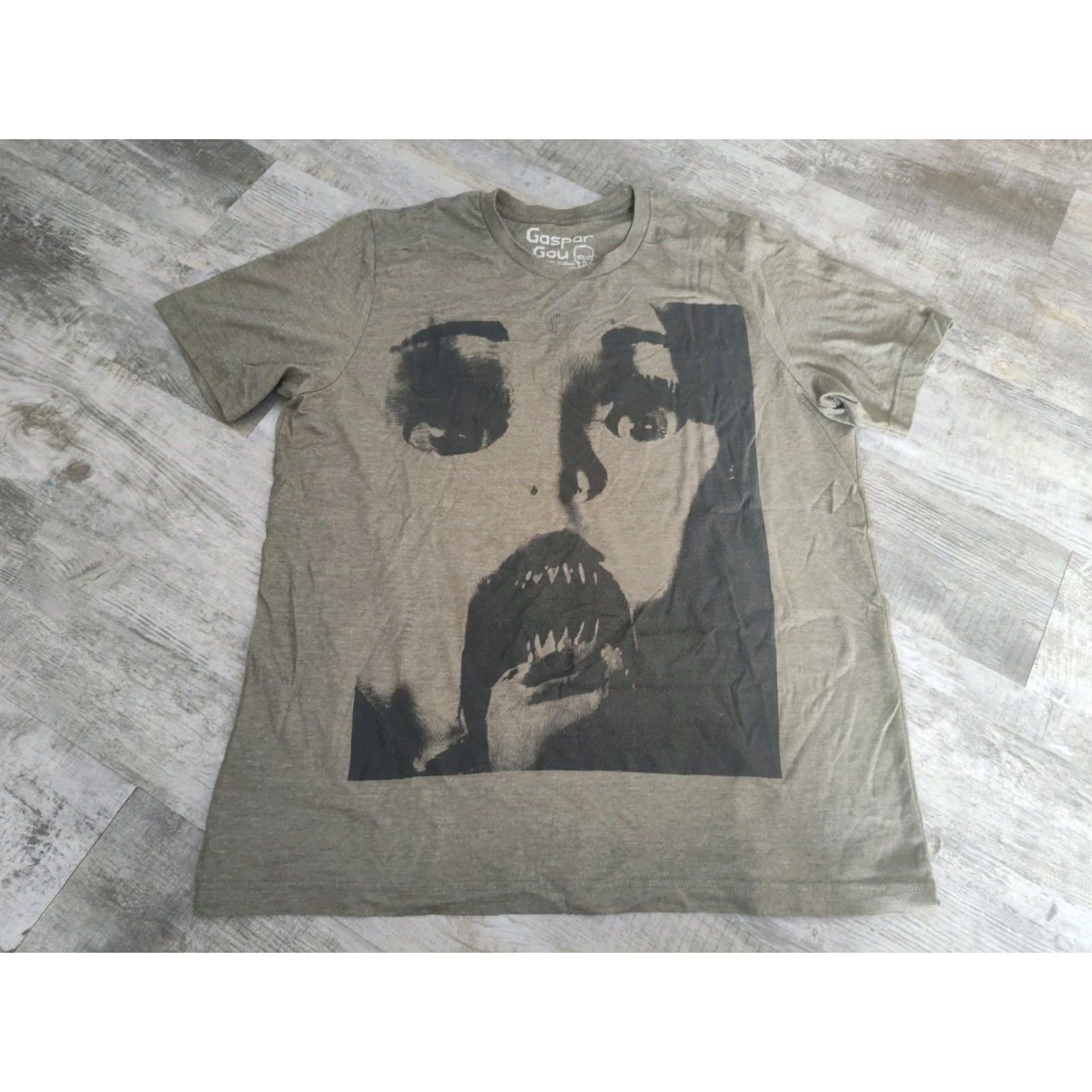 Olive Gaspar Gou Monster Tee Shirt Horror Face Adult Olive Green Size XL Size US XL / EU 56 / 4 - 2 Thumbnail
