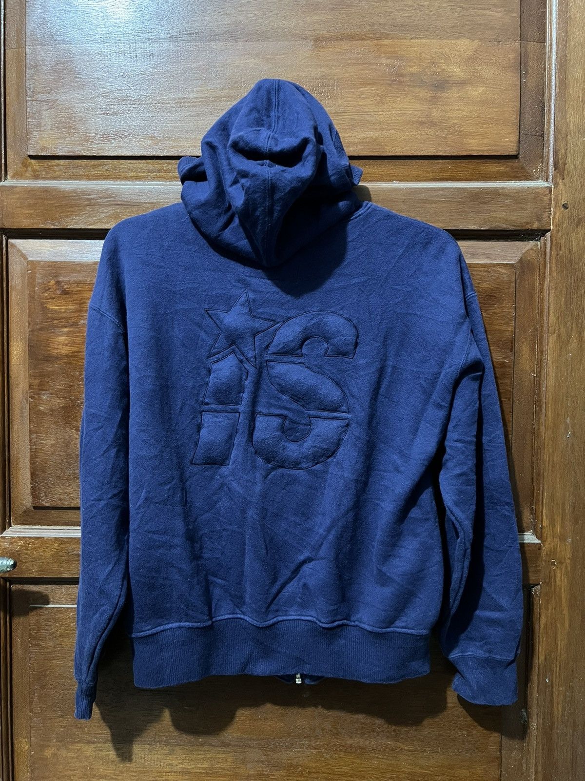 image of Archival Clothing x Issey Miyake Archive Issey Miyake Hoodie in Navy, Men's (Size Small)