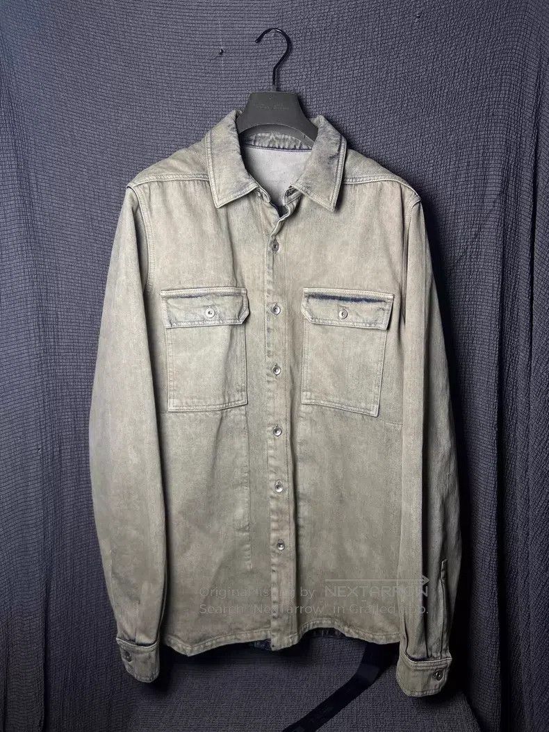 Rick Owens Rick Owens Washed Bleach Distressed Ribbon Denim Shirt Jac Size US M / EU 48-50 / 2 - 1 Thumbnail