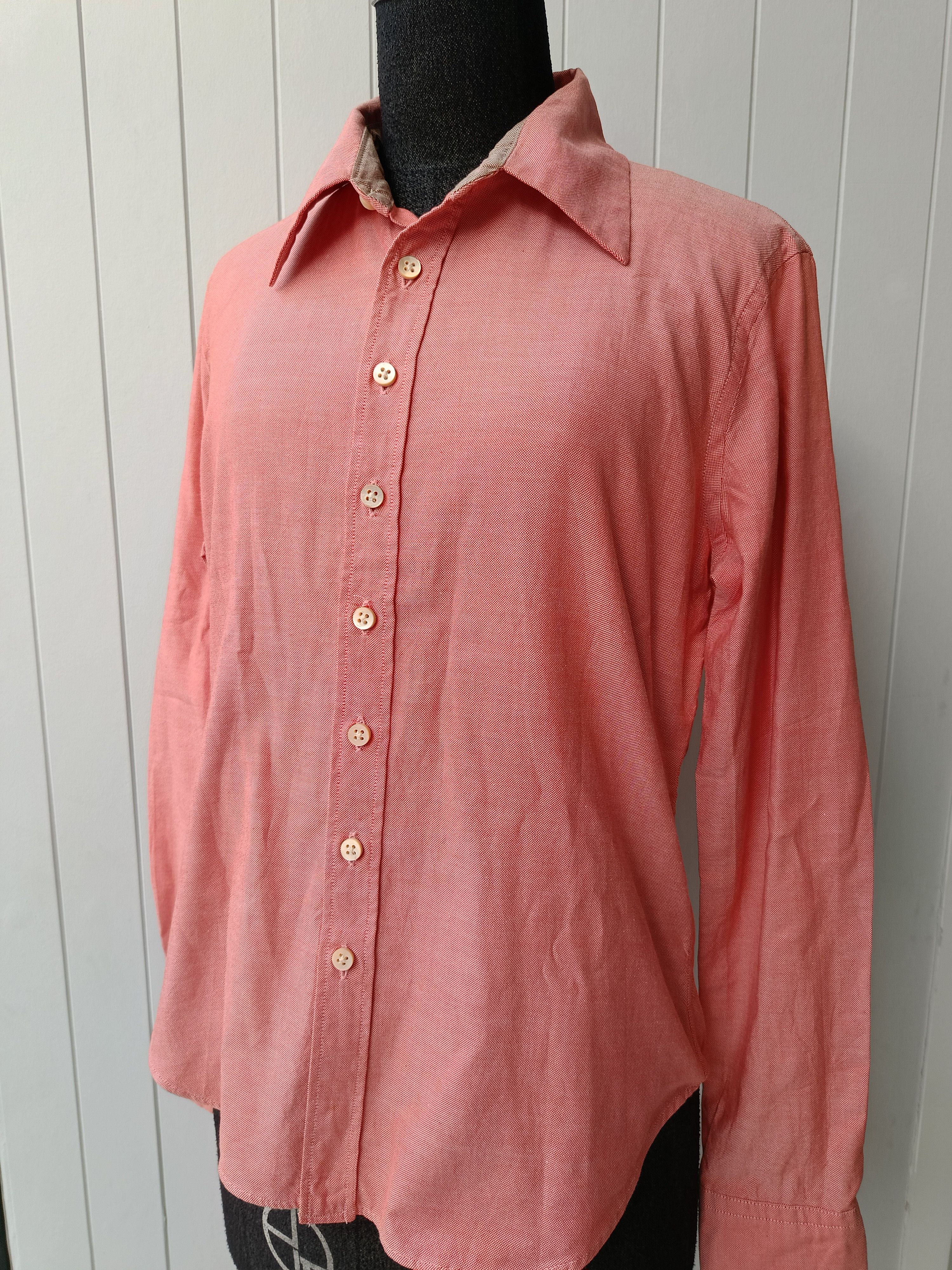 45rpm 45RPM studio by R 3 Japan solid plain red ladies slim shirt Size M / US 6-8 / IT 42-44 - 3 Thumbnail