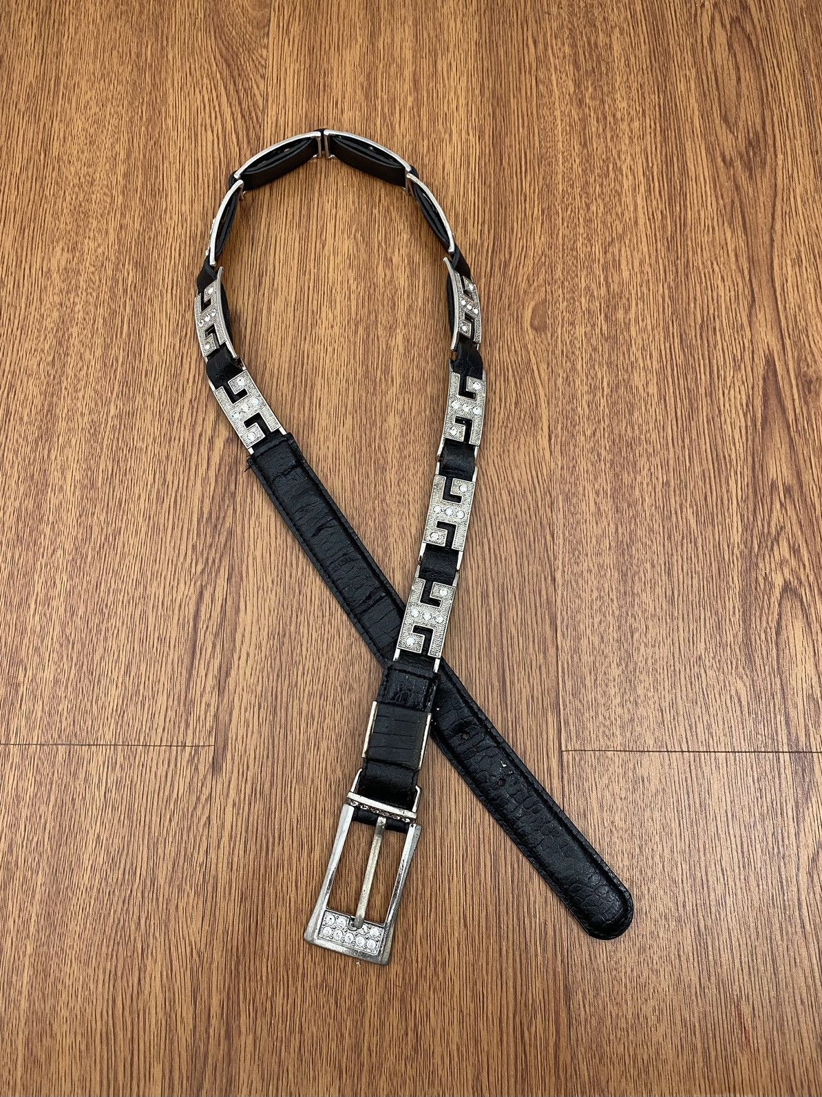 If Six Was Nine × Japanese Brand × Le Grande Bleu (L.G.B.) Black metal crystal belt Size ONE SIZE - 1 Thumbnail
