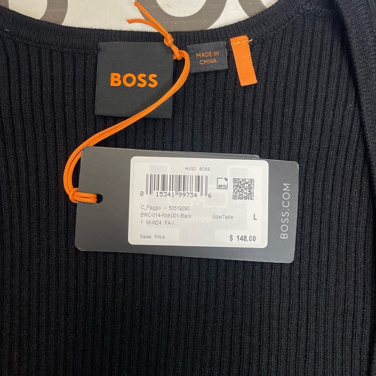 Hugo Boss Hugo Boss Knitted Sweater with V Neckline in Slim Fit Size L Size L / US 10 / IT 46 - 5 Thumbnail