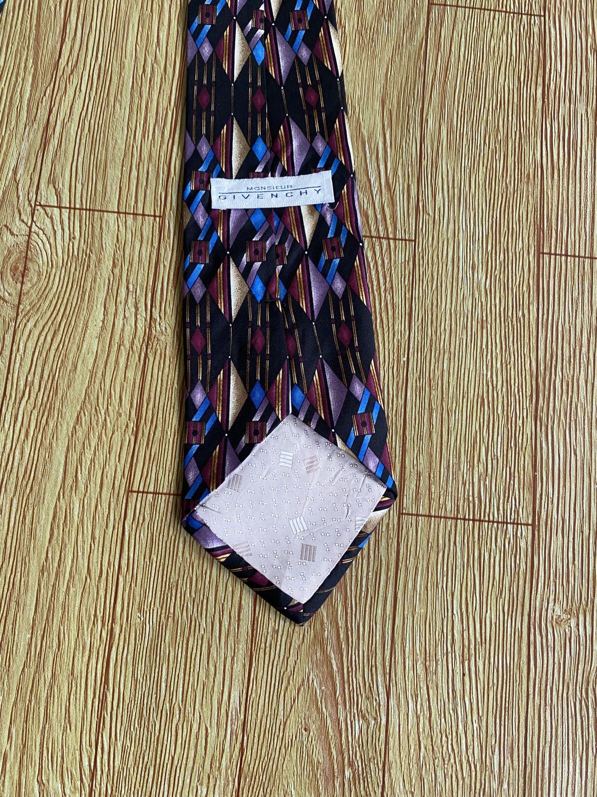Givenchy Very Rare Vintage Brand Givenchy 100% Silk Necktie 1990s Size ONE SIZE - 4 Thumbnail