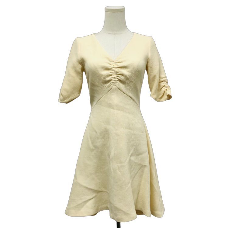 Dior Christian Dior Beige Wool Mini Dress 38 Size S / US 4 / IT 40 - 1 Thumbnail