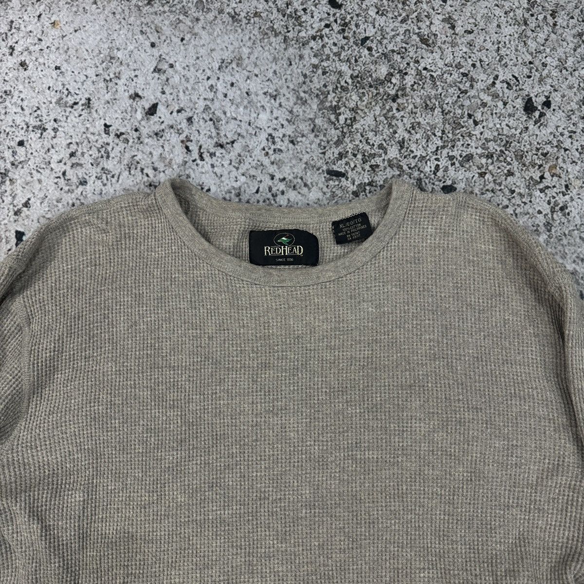 Vintage Vintage Redhead Waffle Knit Thermal Longsleeve Shirt Size US XL / EU 56 / 4 - 3 Thumbnail