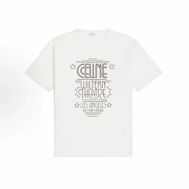 Japanese Brand CELINE Letter Print Short-Sleeve T-Shirt Size US M / EU 48-50 / 2 - 1 Thumbnail